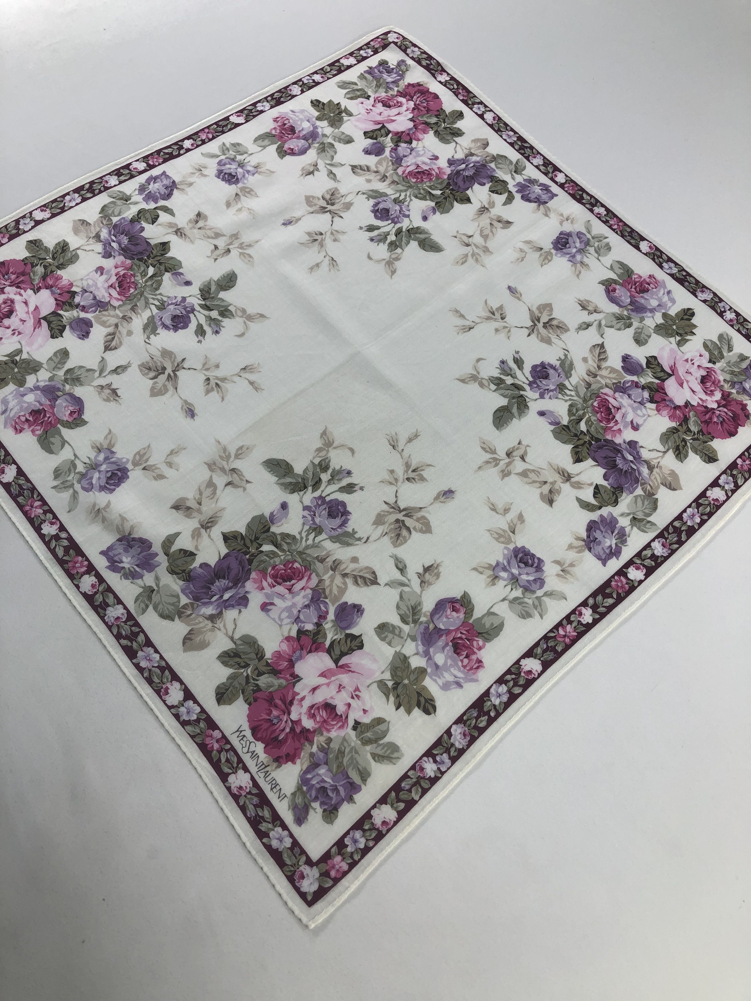 Yves Saint Laurent Yves Saint Laurent Handkerchief / Bandana / Neckerchief Size ONE SIZE - 3 Thumbnail