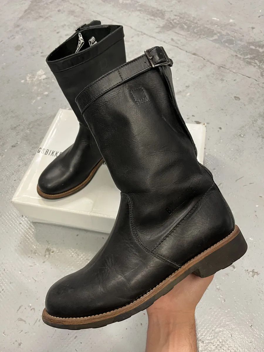 Dirk Bikkembergs 2000s Dirk Bikkembergs Black Ankle Leather Boots Size US 8 / IT 38 - 1 Thumbnail