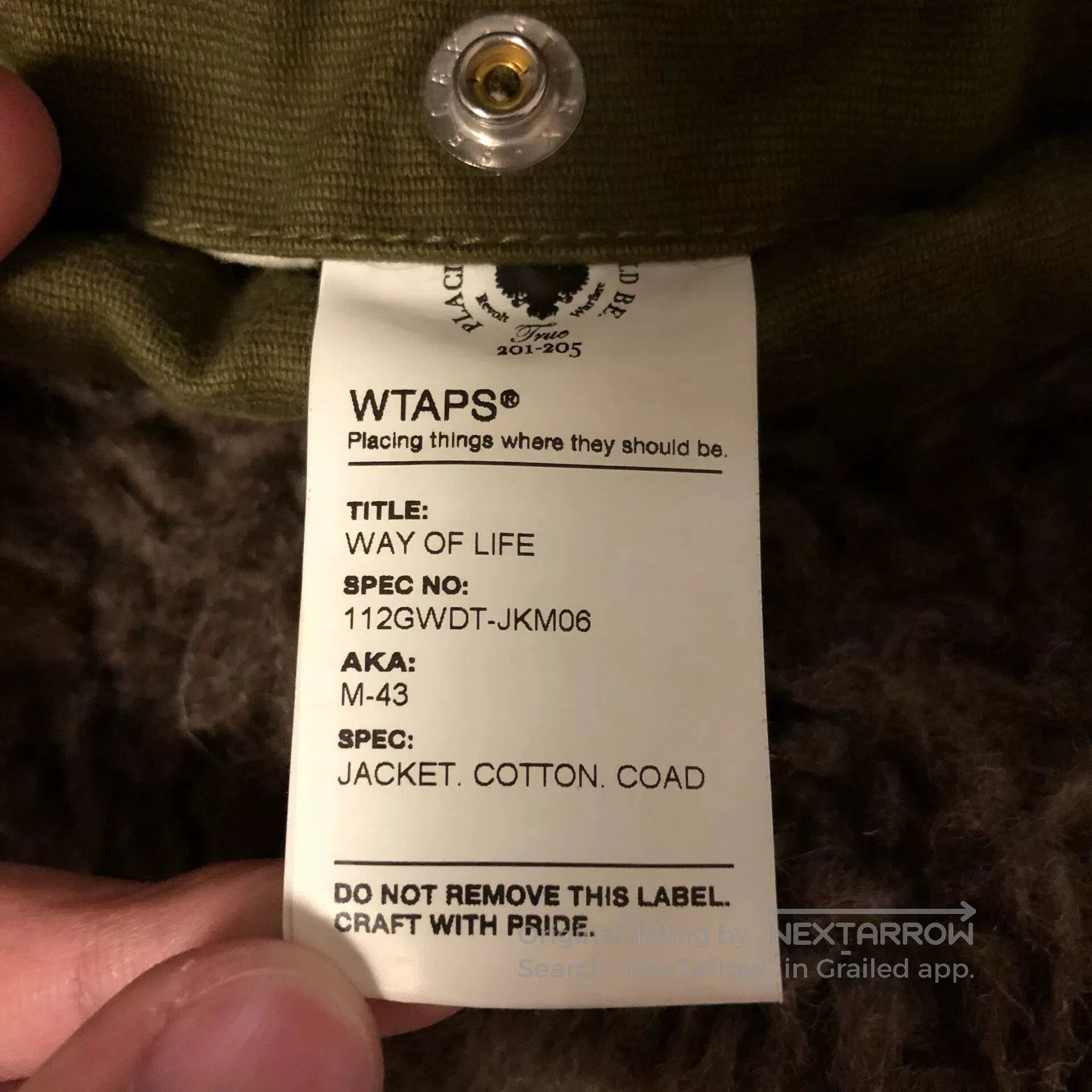 Wtaps Wtaps 11AW M43 Cotton Jacket. Size US M / EU 48-50 / 2 - 7 Thumbnail