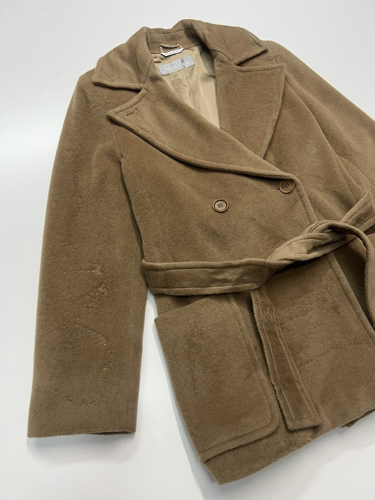 Max Mara 🔥MAXMARA DOUBLE BREAST COAT WITH BELT Size S / US 4 / IT 40 - 4 Thumbnail