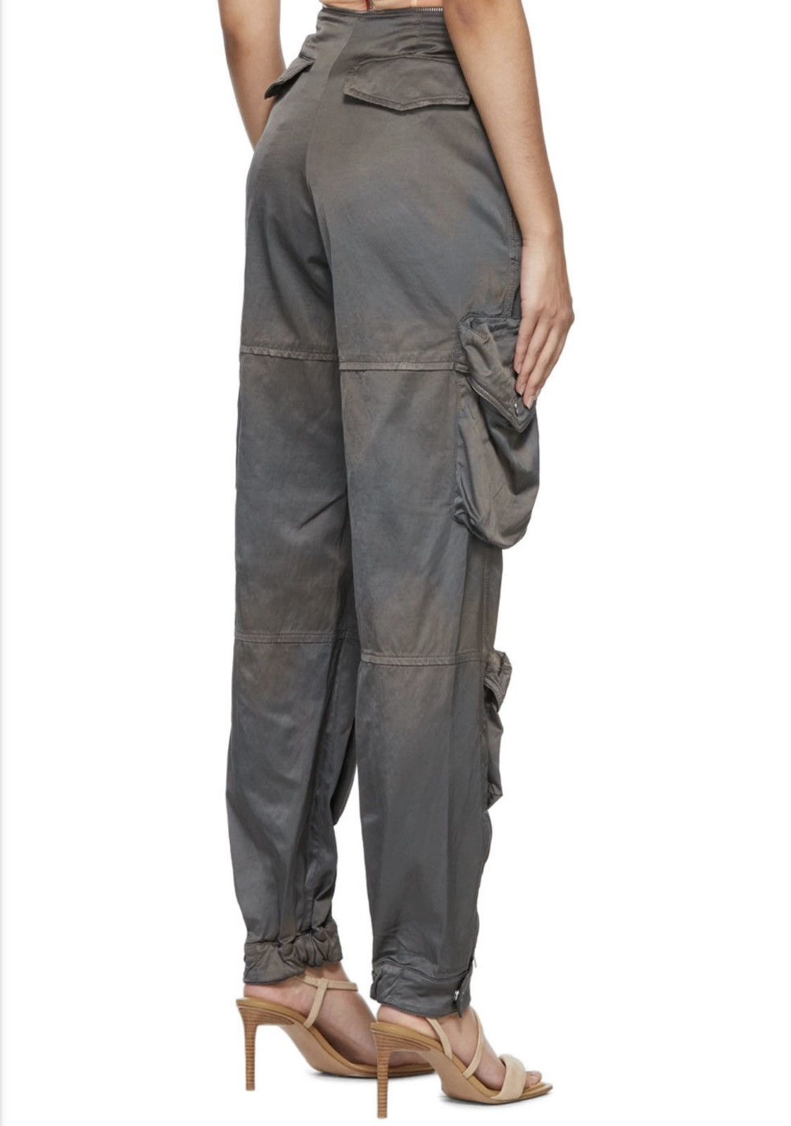 Acne Studios EUC Acne Studios Dusty Grey Satin Cargo Pants Size 28" / US 6 / IT 42 - 17 Thumbnail