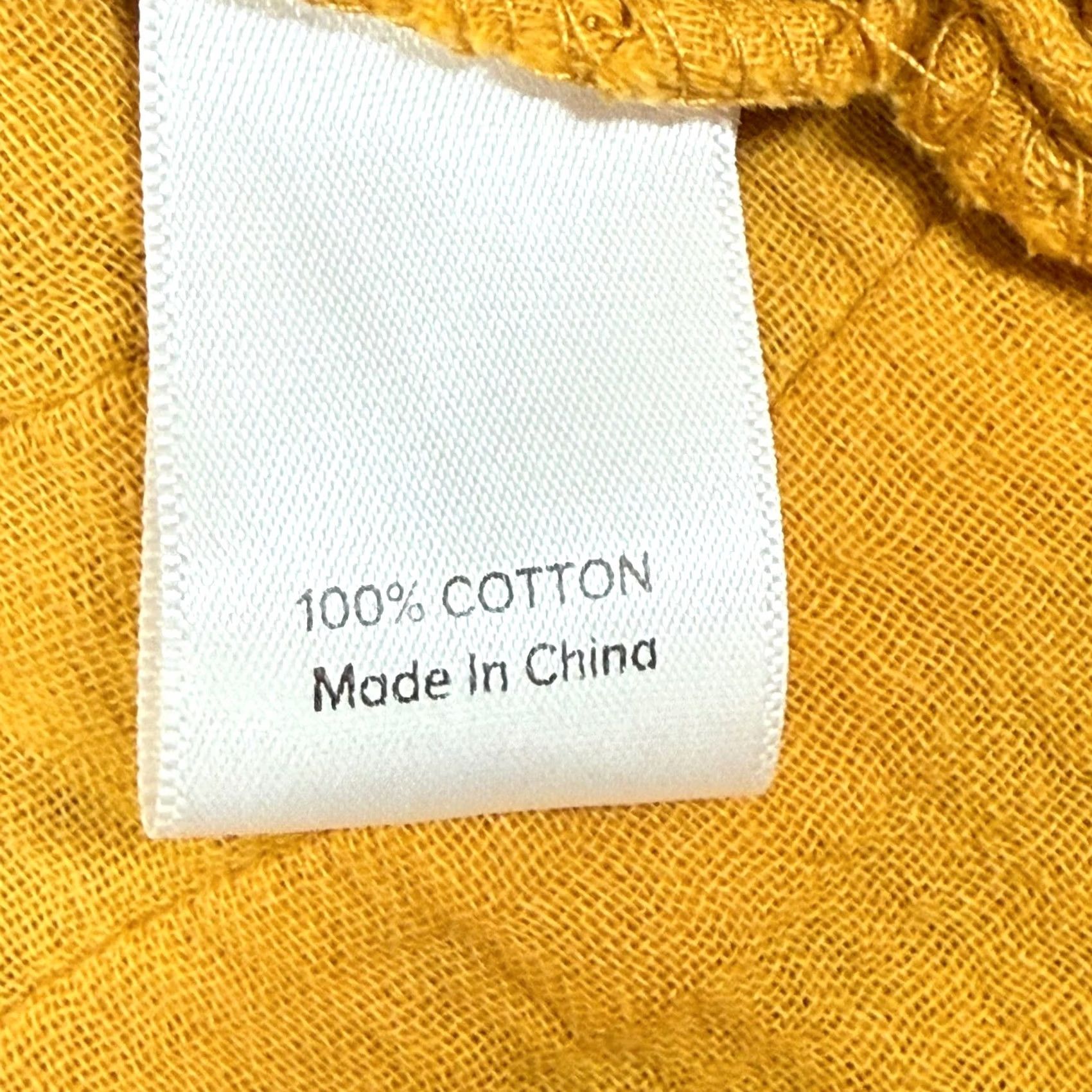 Vintage Roan + Ryan XS Blouse Off the Shoulder Cropped Balloon Sleeve Yellow Boho Pleated Gauze Women Top Size XS / US 0-2 / IT 36-38 - 4 Thumbnail
