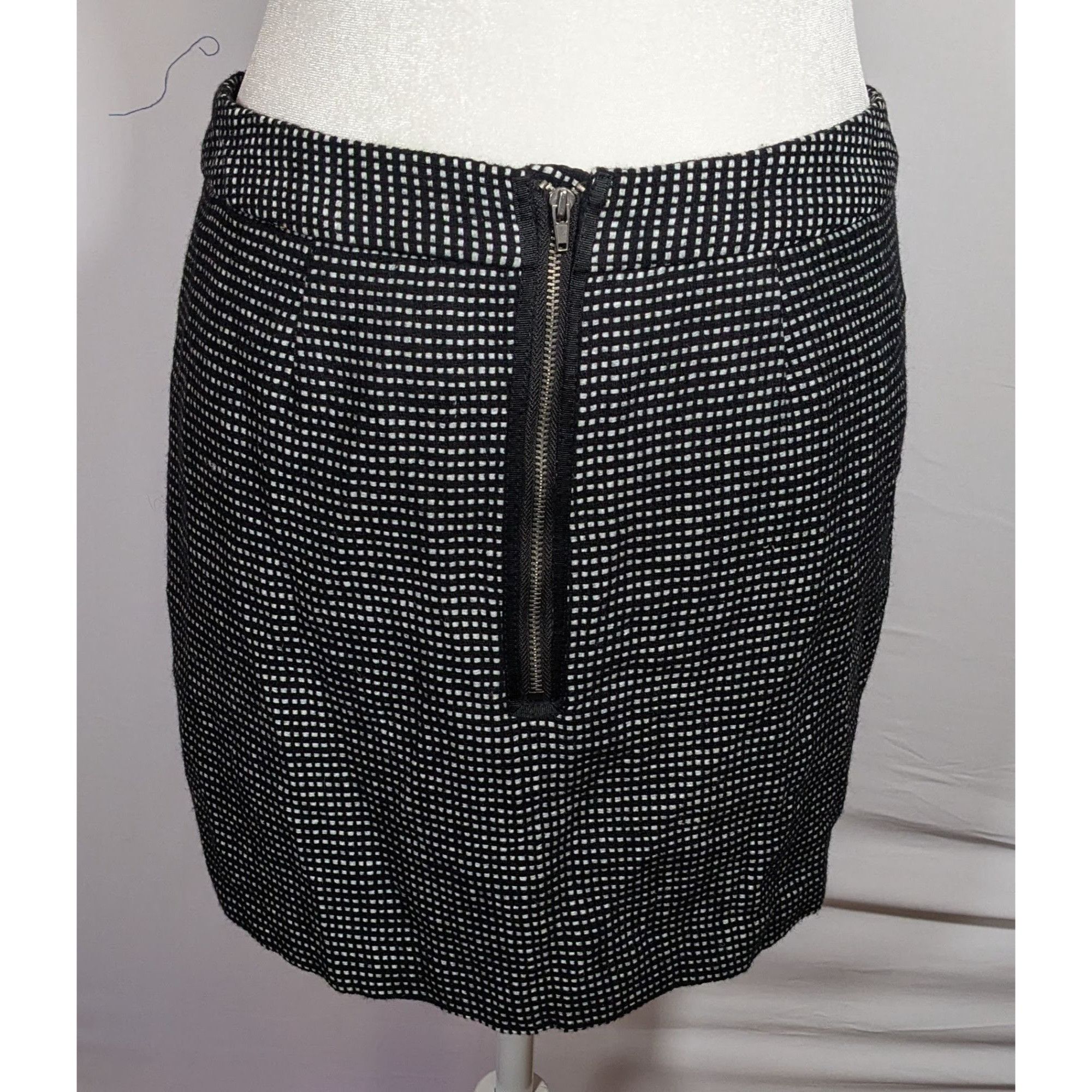 Gap Gap Preppy Black And White Wool Mini Skirt Size 26" / US 2 / IT 38 - 5 Thumbnail