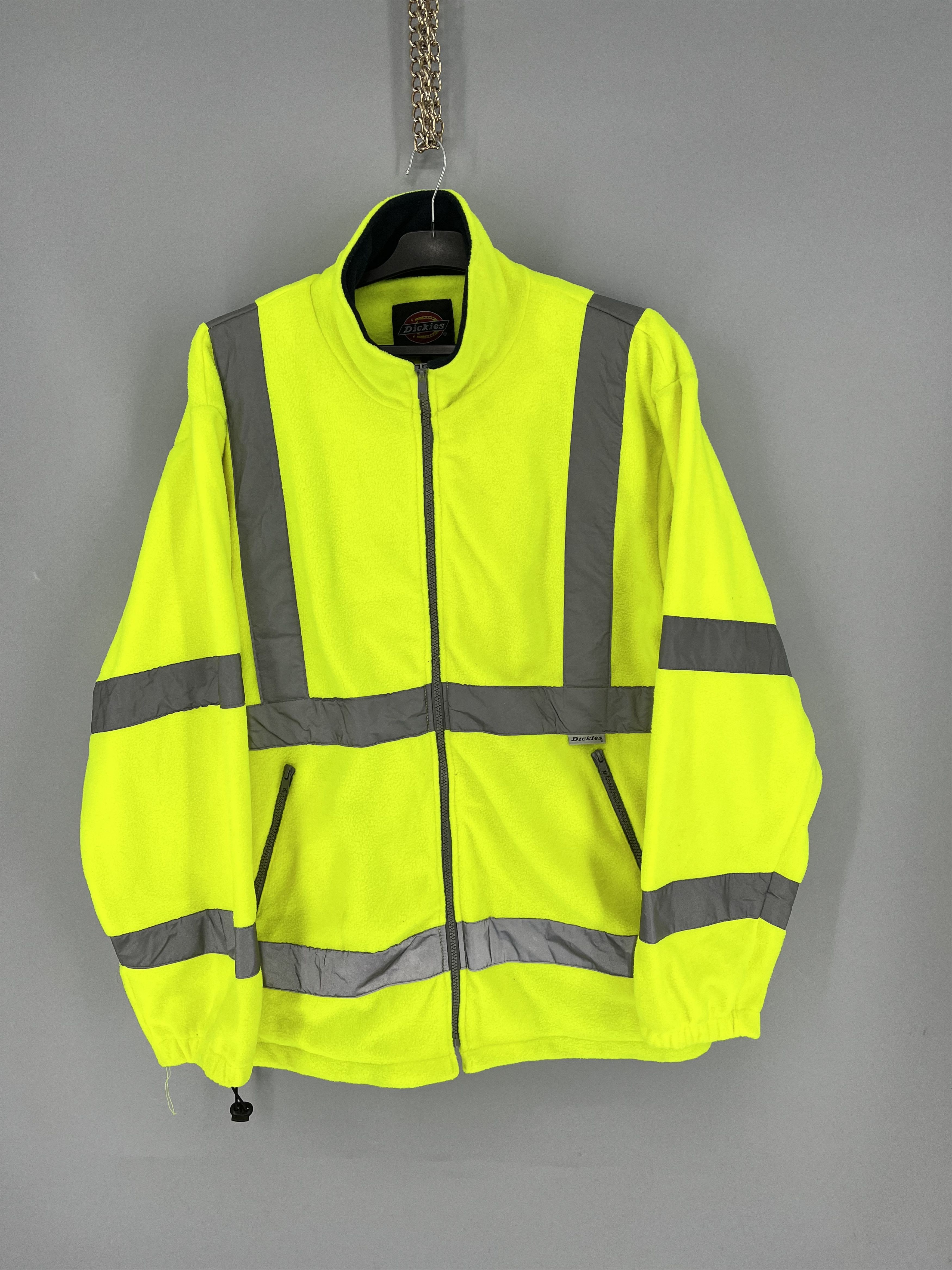Dickies Vintage Dickies Fleece Jacket High Visibility Yellow Workwea Size US XL / EU 56 / 4 - 2 Thumbnail