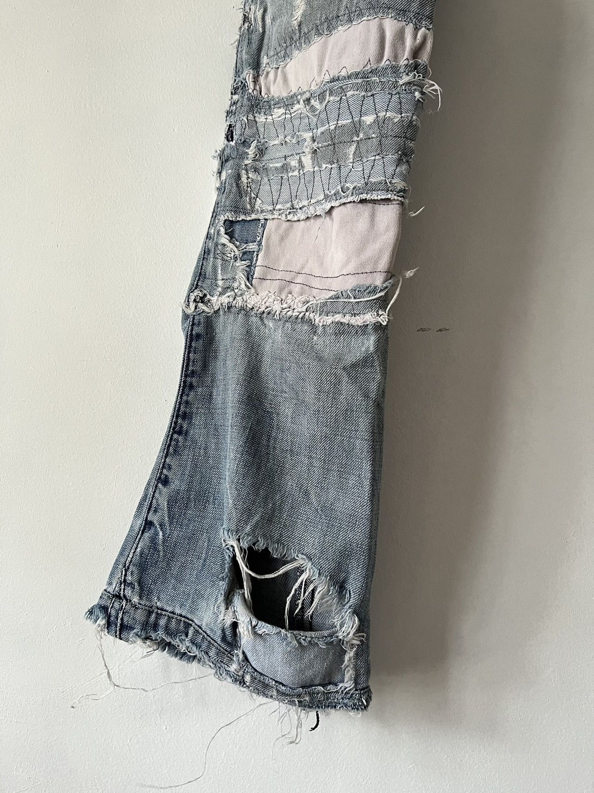 Vintage Archive Miss Sixty Distressed Flare Denim Jeans Size US 30 / EU 46 - 9 Thumbnail