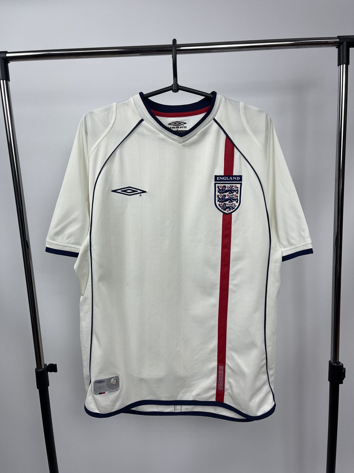 Umbro England Football Shirt Size M White Home Kit Umbro 2001 - 03 Size US M / EU 48-50 / 2 - 1 Thumbnail