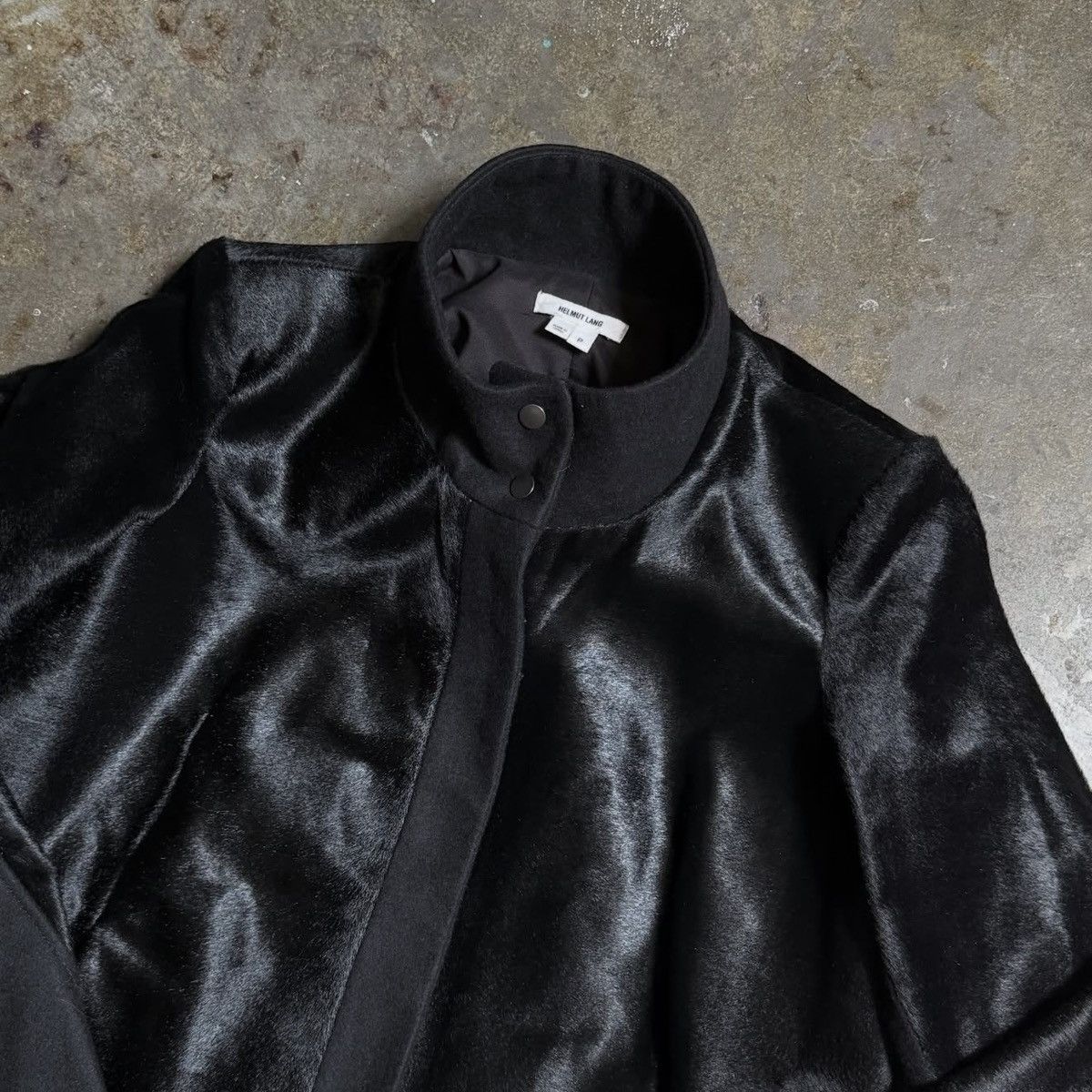 Helmut Lang HELMUT LANG BLACK CALF HAIR / WOOL JACKET - S Size S / US 4 / IT 40 - 3 Thumbnail