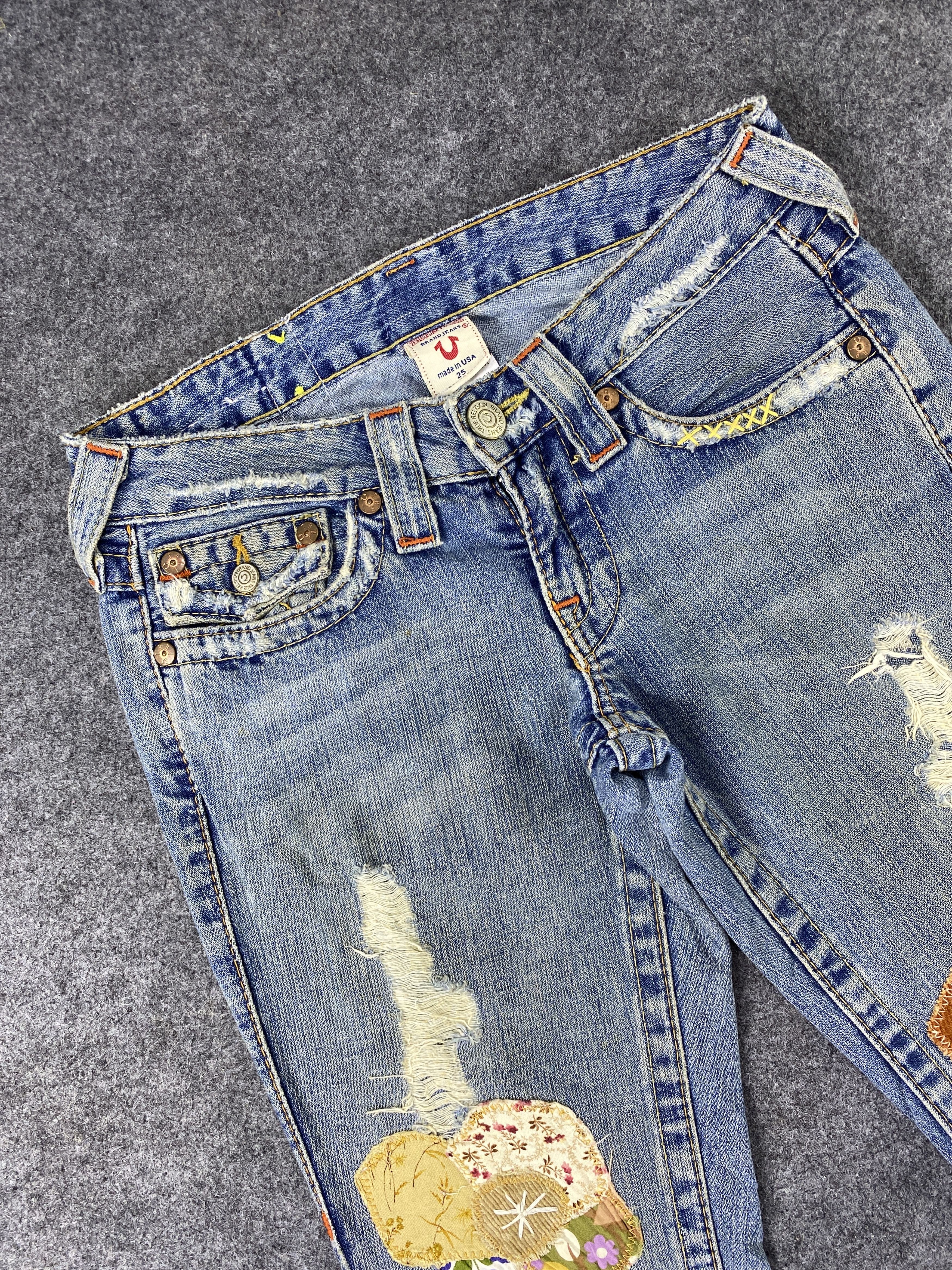 True Religion True Relegion Distressed patchwork flare jeans - J1113 Size 28" / US 6 / IT 42 - 5 Thumbnail