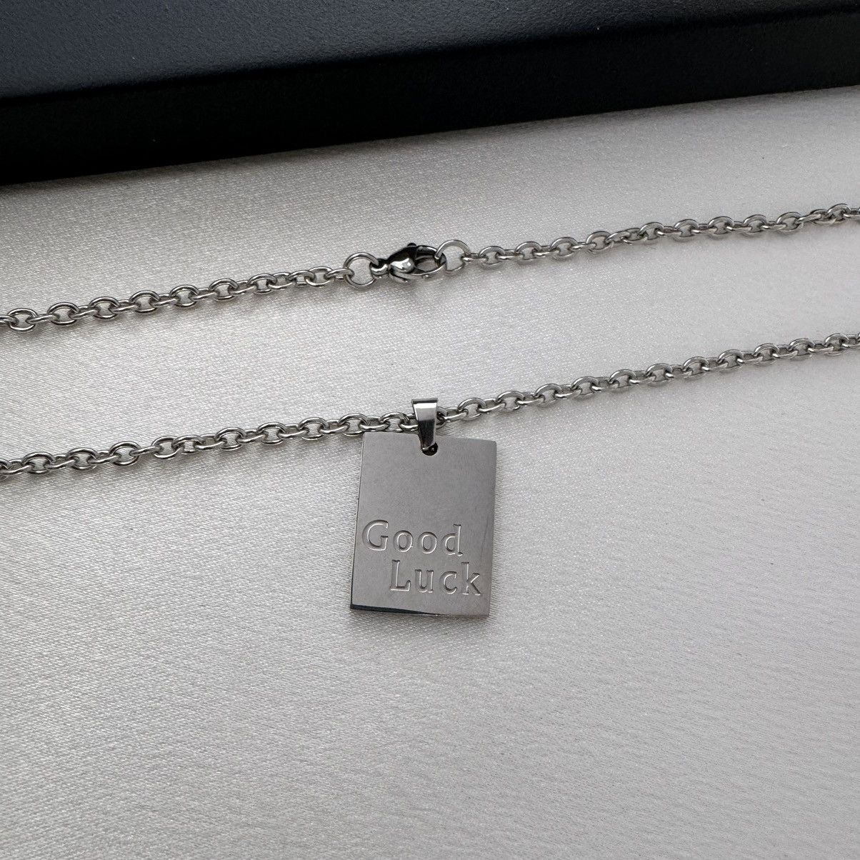 Other Geometric Square Good Luck Pendant Necklace for Men Women Size ONE SIZE - 4 Thumbnail