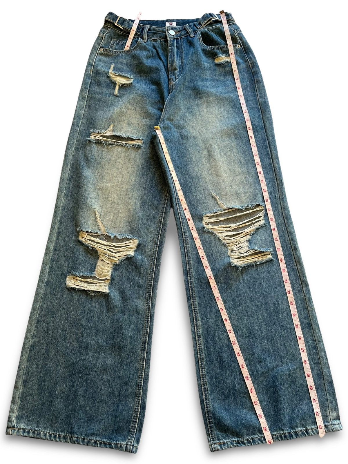 Japanese Brand Vintage Japanese Brand Distressed Blue Denim Baggy Denim Size US 29 - 11 Thumbnail