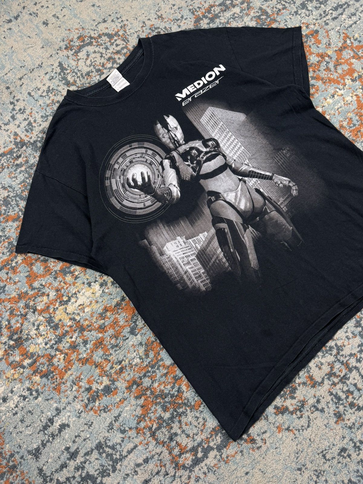 Playstation × Vintage Vintage 00s Medion Erazer gaming laptop computer graphic tee Size US XL / EU 56 / 4 - 2 Thumbnail