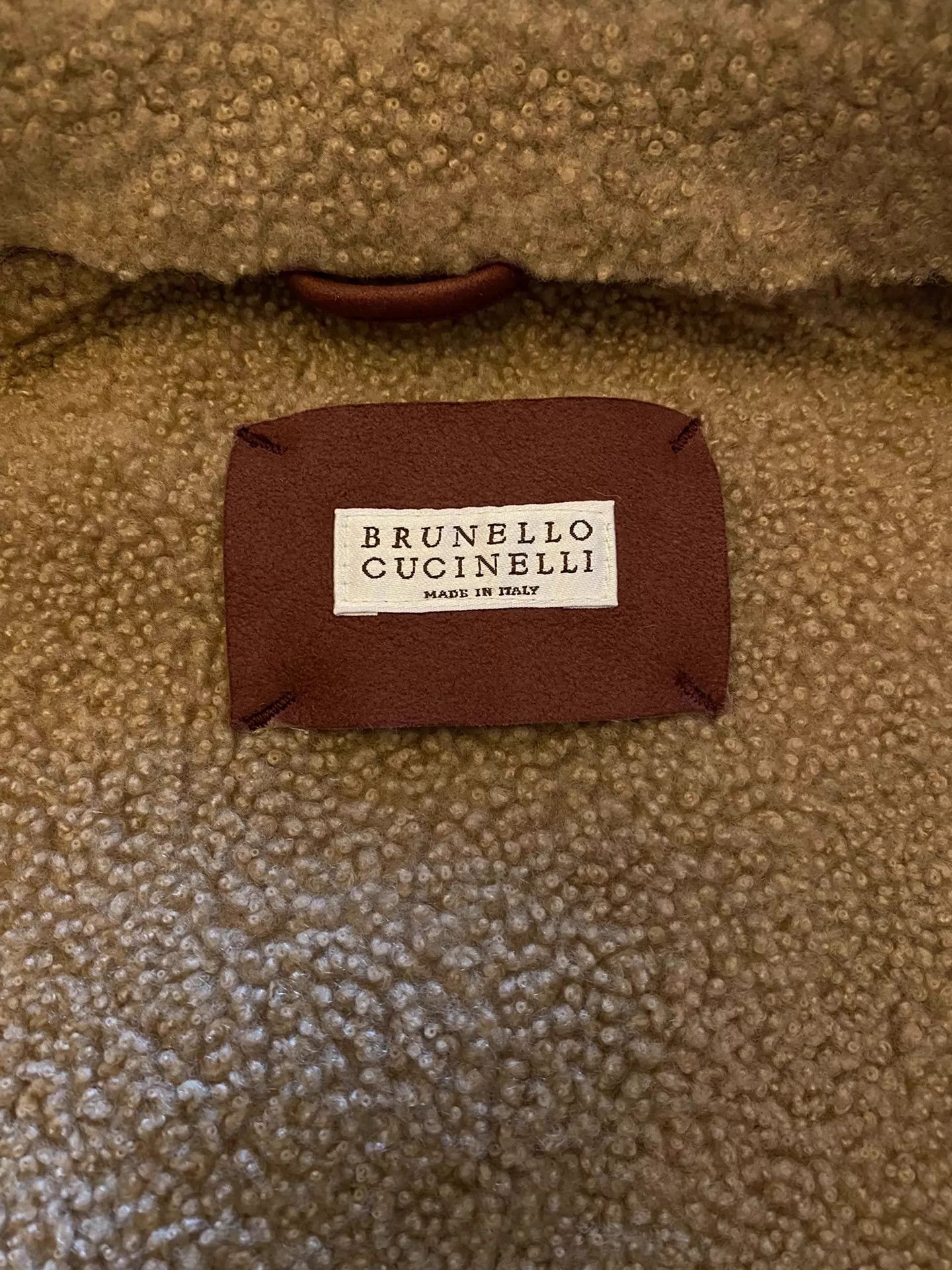 Brunello Cucinelli BC Heavy Goatskin Shearling Distressed Biker Jacket Size US M / EU 48-50 / 2 - 5 Thumbnail