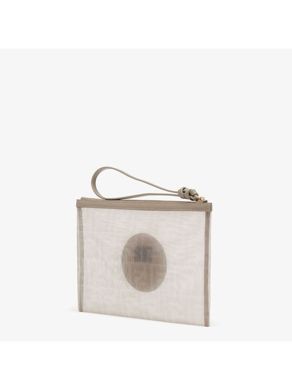 Fendi o1s1wg110426 Size:OS/Ff Flat Pouch in Beige/White Size ONE SIZE - 2 Thumbnail