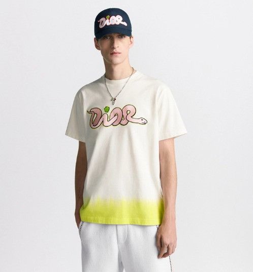 Dior × Kaws o1w1db11025 513J696 Relaxed Fit T-Shirt in White/Yellow Size US S / EU 44-46 / 1 - 3 Thumbnail