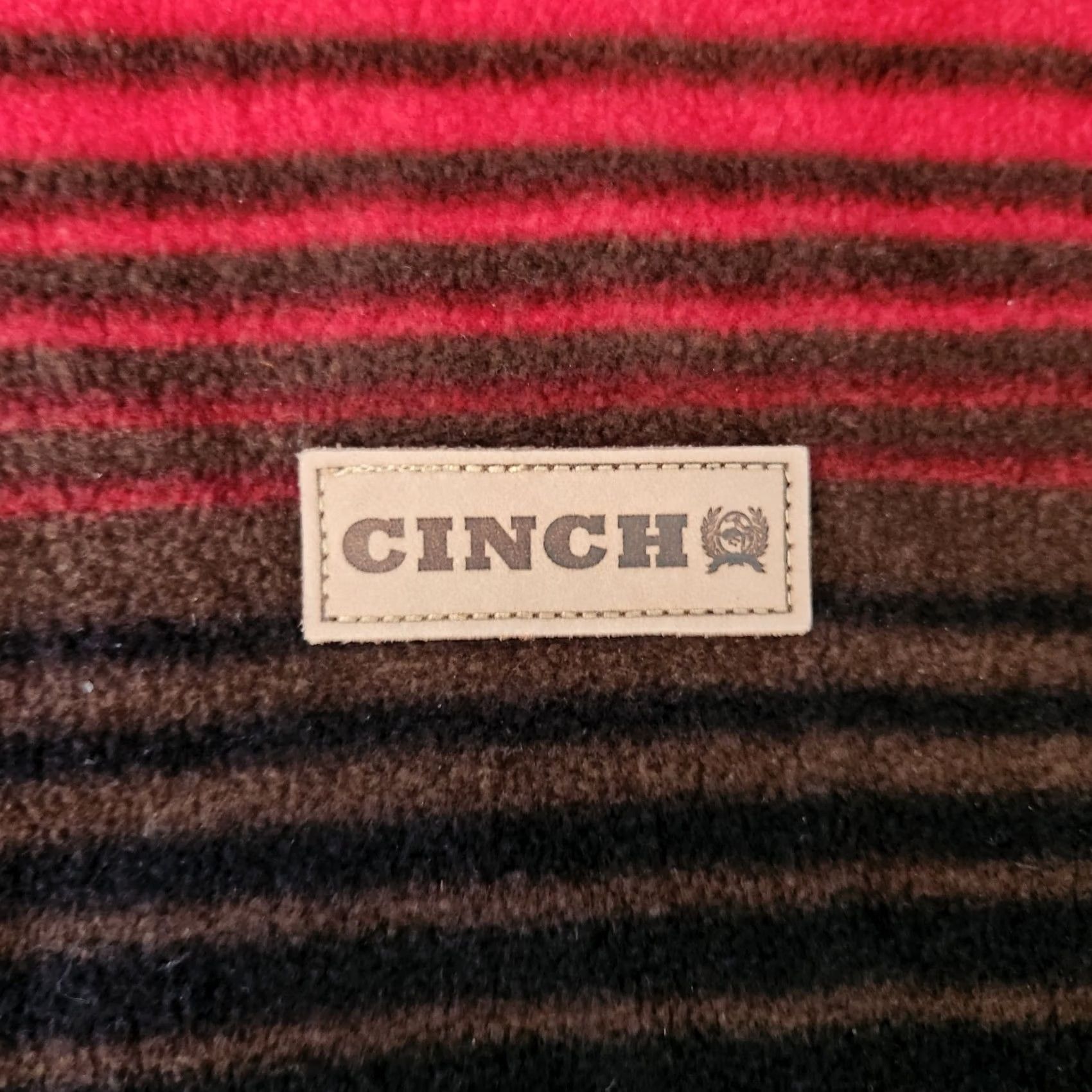 Vintage Cinch Aztec Polar Fleece Mens Medium 1/4 Snap Button AOP Nortic Red Striped Sweater Pullover Mens Size US M / EU 48-50 / 2 - 5 Thumbnail