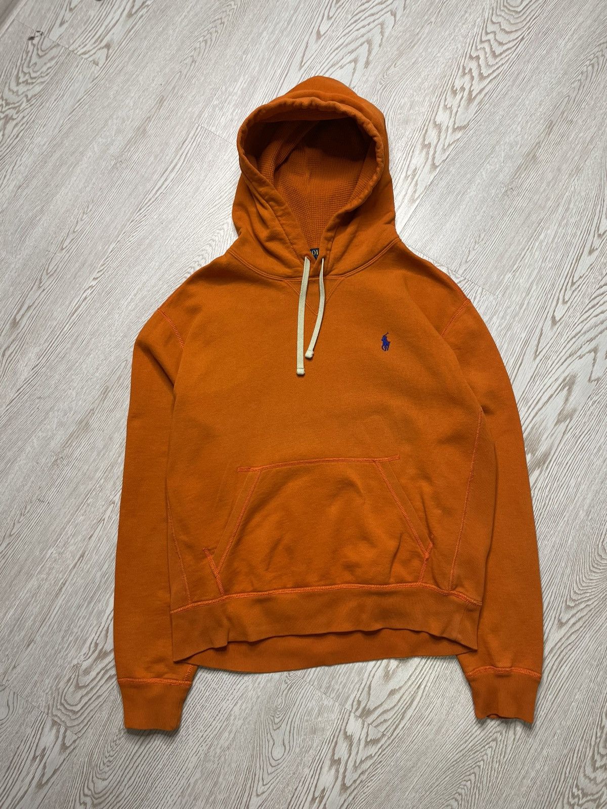 Polo Ralph Lauren × Vintage Vintage Y2K Polo Ralph Lauren Orange hoodie size M Size US M / EU 48-50 / 2 - 2 Thumbnail