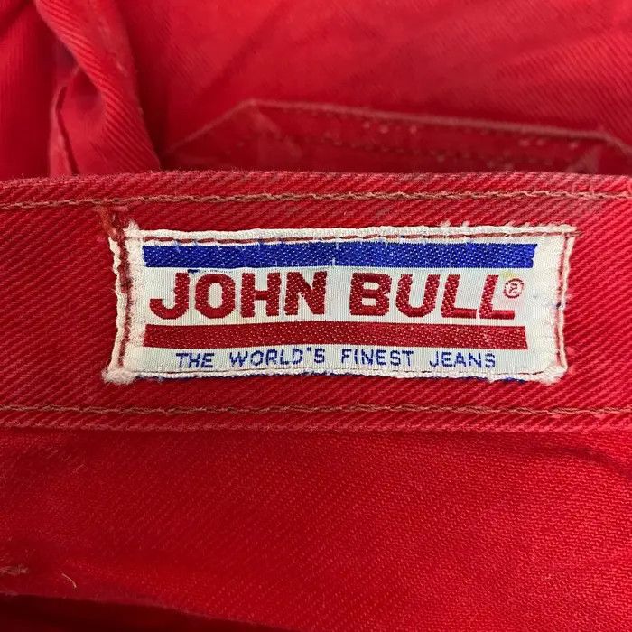 Johnbull Vintage JOHN BULL JAPANESE Denim Distress Red Boot Cut Jeans Size 32" / US 10 / IT 46 - 7 Thumbnail