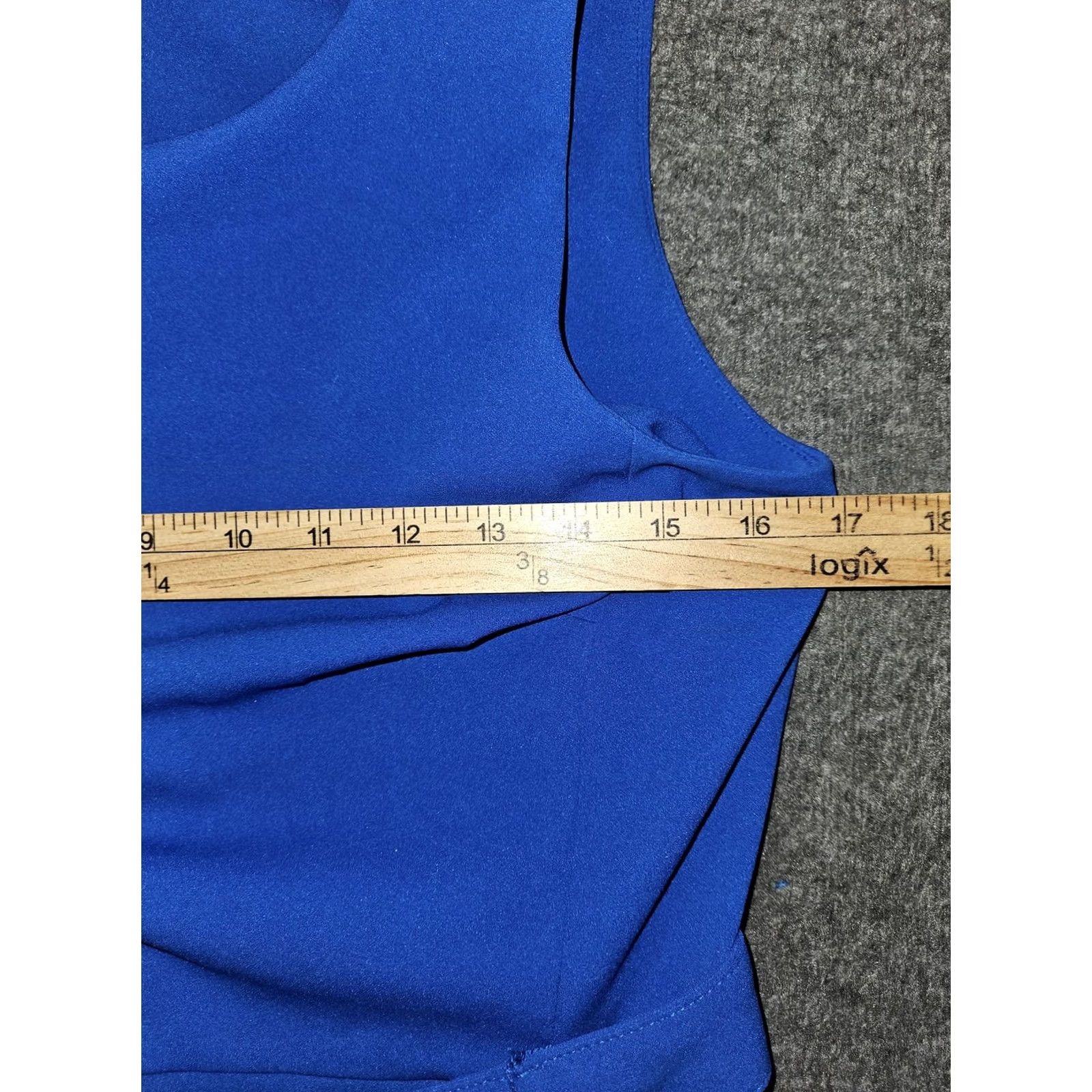 Calvin Klein Calvin Klein Dress Womens 8 Blue Sleeveless Ruffle Hem Belted Sheath Midi Elegant Size M / US 6-8 / IT 42-44 - 3 Thumbnail