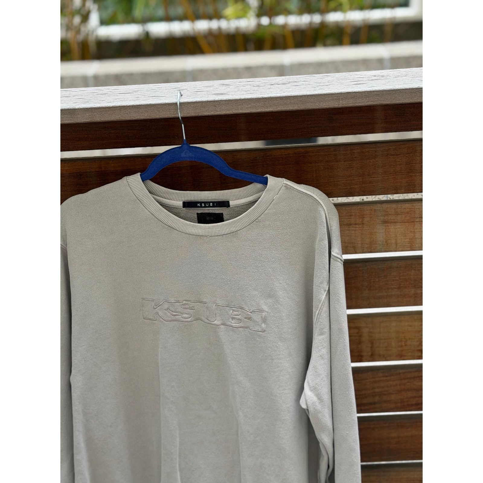 Ksubi Ksubi crewneck sweatshirt XXL stone/cream tonal logo Size US XXL / EU 58 / 5 - 3 Thumbnail