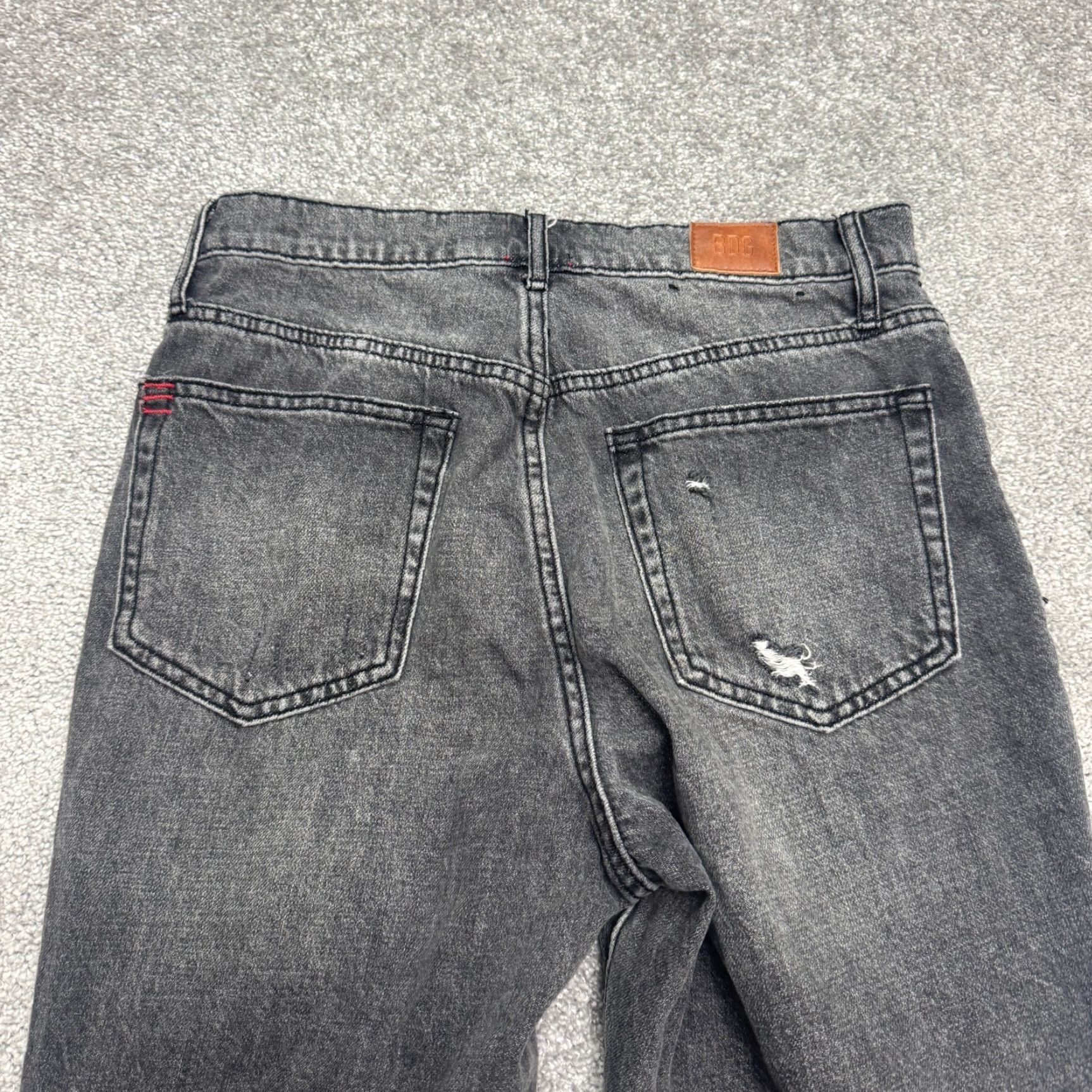 Urban Outfitters BDG Urban Outfitters Button Fly Slim Fit Denim Jeans Womens 28 Black Distressed Vintage No Size 28" / US 6 / IT 42 - 4 Thumbnail