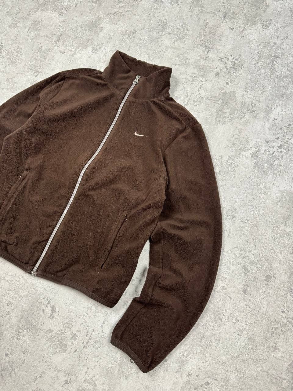 Nike Vintage Nike Brown Fleece Zip Size L / US 10 / IT 46 - 3 Thumbnail