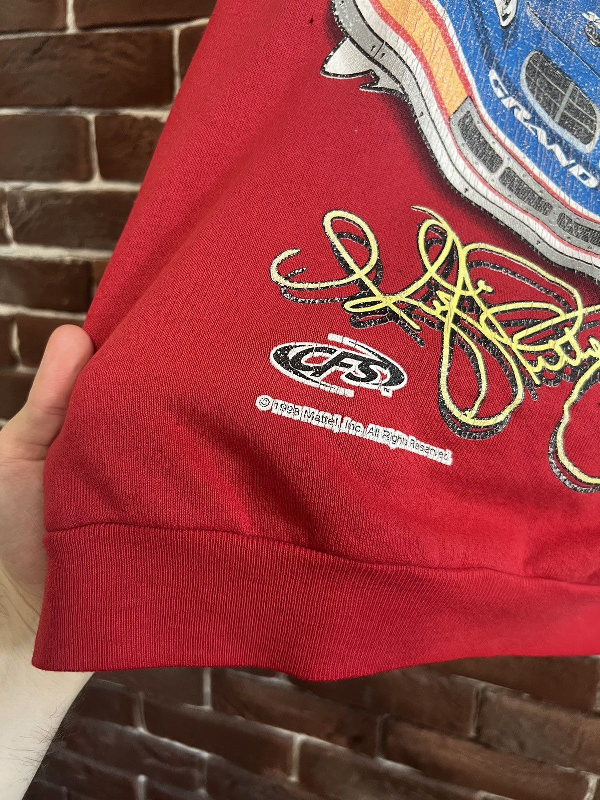NASCAR 90s Vintage Hot Wheels Racing Nascar Sweatshirt Flame Red L Size US L / EU 52-54 / 3 - 9 Thumbnail