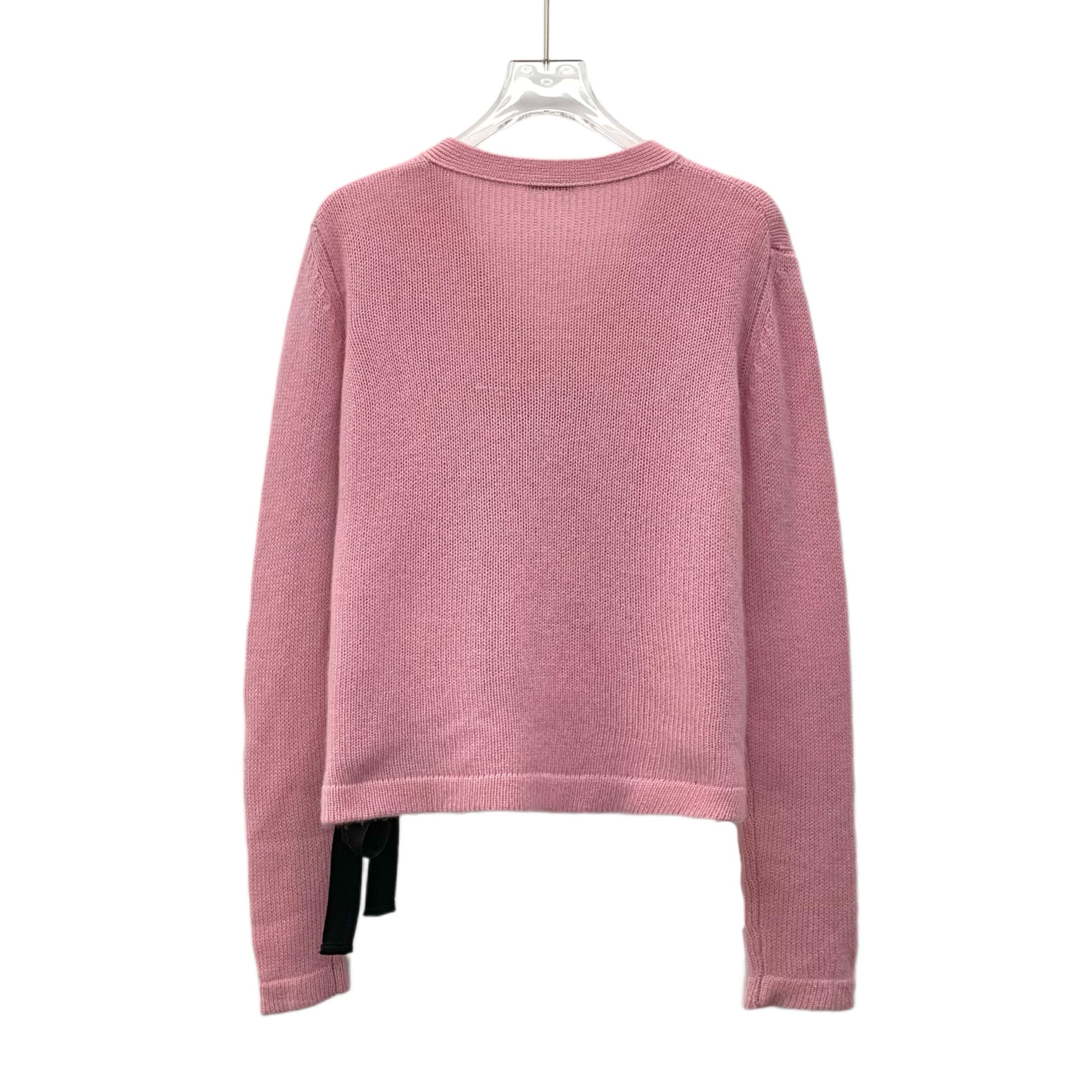 Miu Miu MiuMiu Pink Cashmere V-Neck Buttoned Cardigan (Size S) Size S / US 4 / IT 40 - 7 Thumbnail