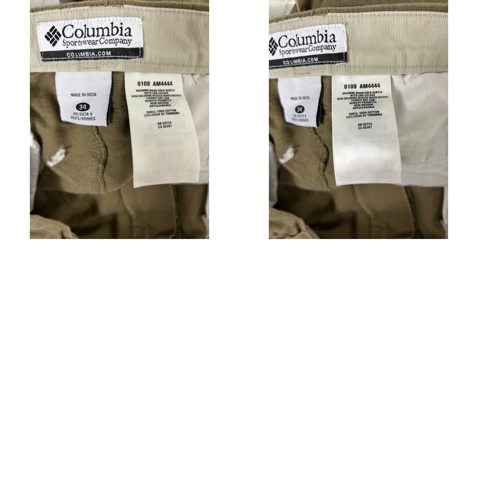 Olive Columbia Cargo Shorts Men Olive 36x9.5” Outdoor Zipper Snap Green 90s? Size US 36 / EU 52 - 9 Thumbnail