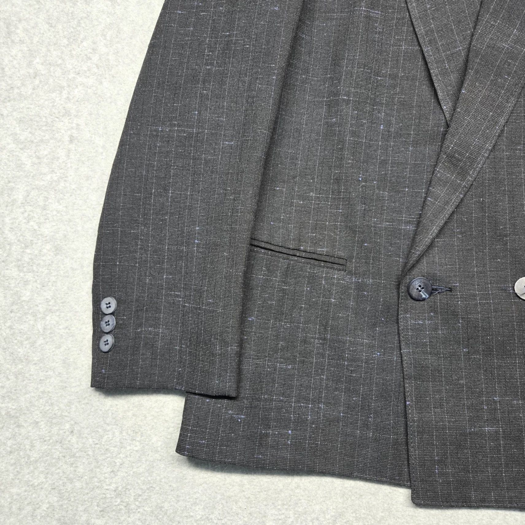 Vintage Cotler Blazer Mens Large Gray Check Two-Button Sport Coat Made In USA Jacket Size 42R - 4 Thumbnail