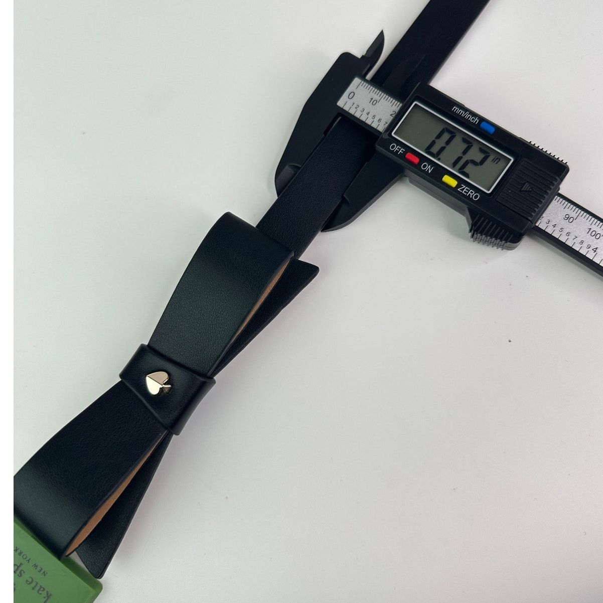 Kate Spade Kate Spade Black Bow with Gold Spade Leather Belt in Medium Size ONE SIZE - 4 Thumbnail