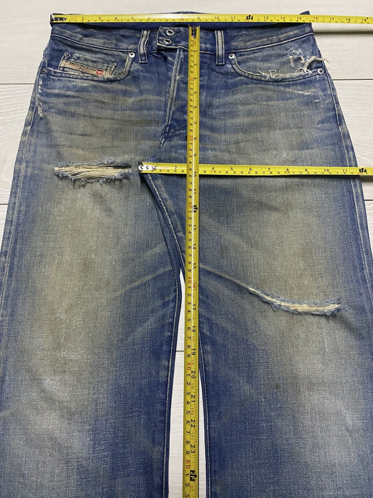 A-COLD-WALL* × Diesel Vintage Diesel Industry Mud Wash Wide Leg Baggy Jeans Size US 31 - 14 Thumbnail