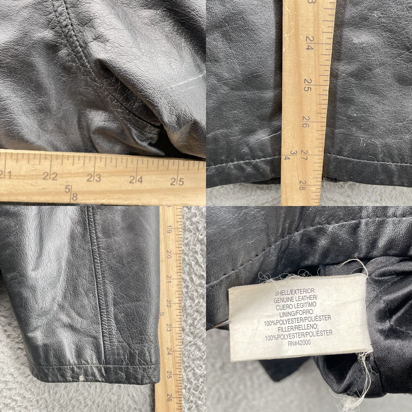 Vintage VINTAGE Knightsbridge 100% Leather Jacket Mens Large Black Moto 90s Biker Size US L / EU 52-54 / 3 - 9 Thumbnail
