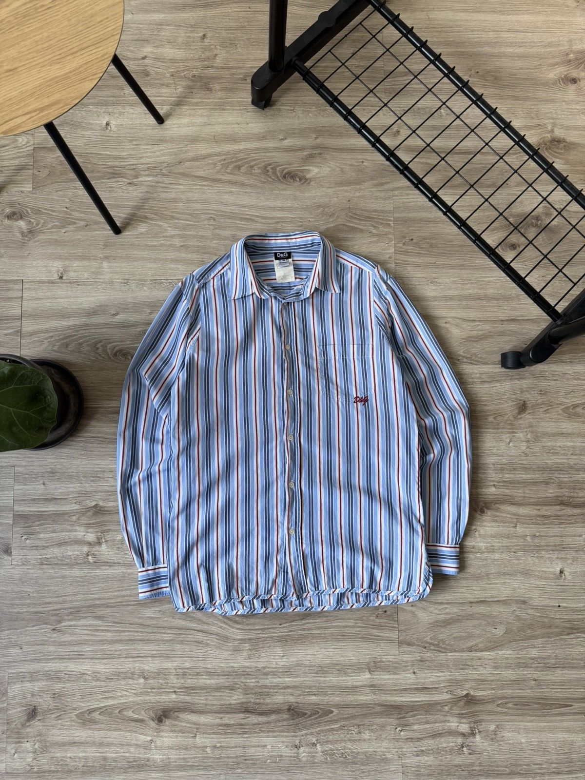 Dolce & Gabbana Vintage Dolce & Gabbana Striped Button Up Shirt Size US L / EU 52-54 / 3 - 1 Thumbnail