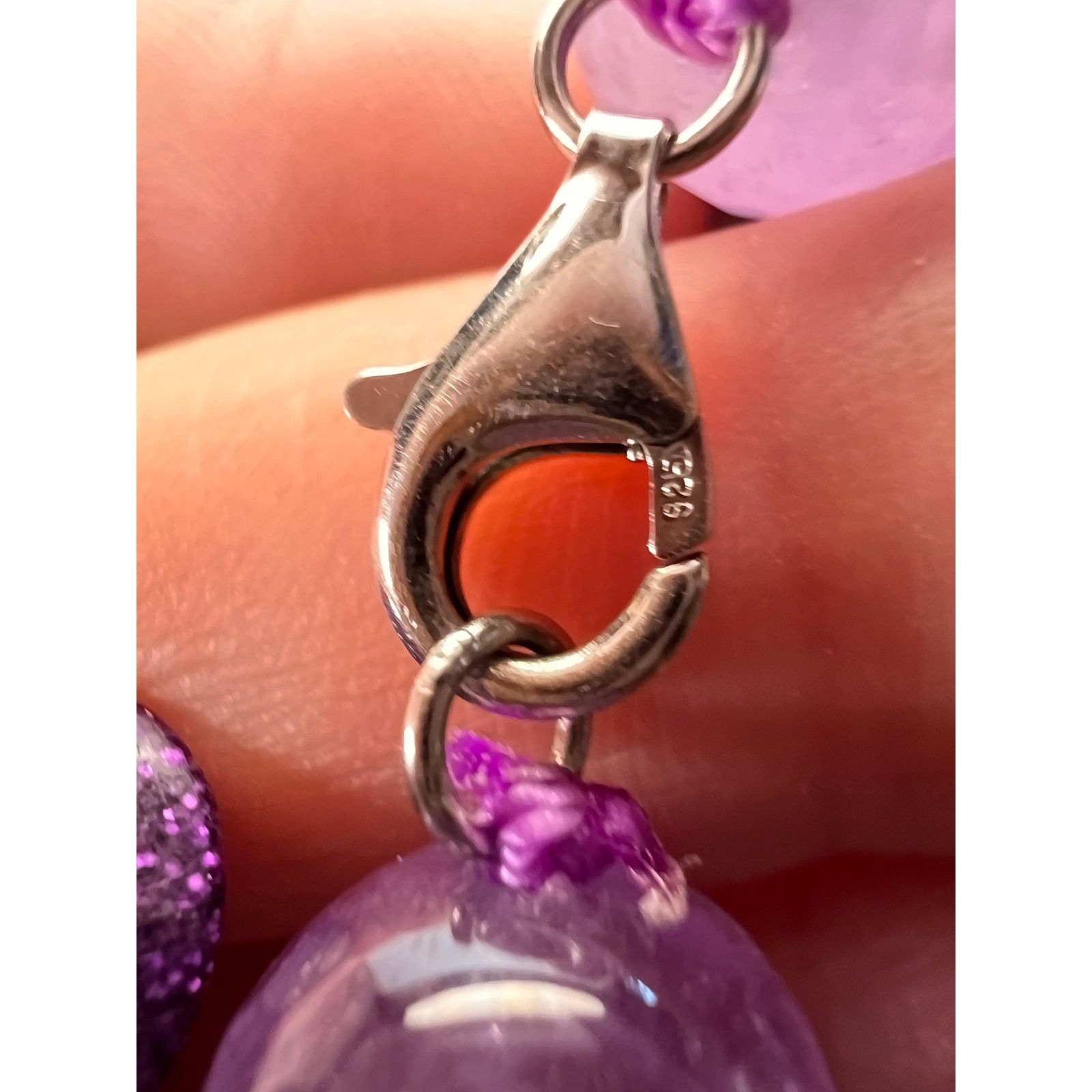 Other Amethyst knotted necklace with sterling silver clasp Size ONE SIZE - 6 Thumbnail