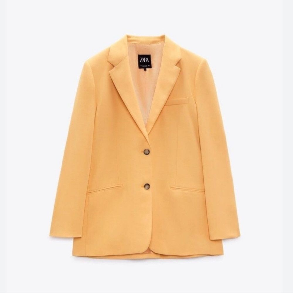 Zara ZARA | STRAIGHT CUT BLAZER JACKET Tangerine Orange Sz XXL Size XXL / US 16-18 / IT 52-54 - 1 Thumbnail