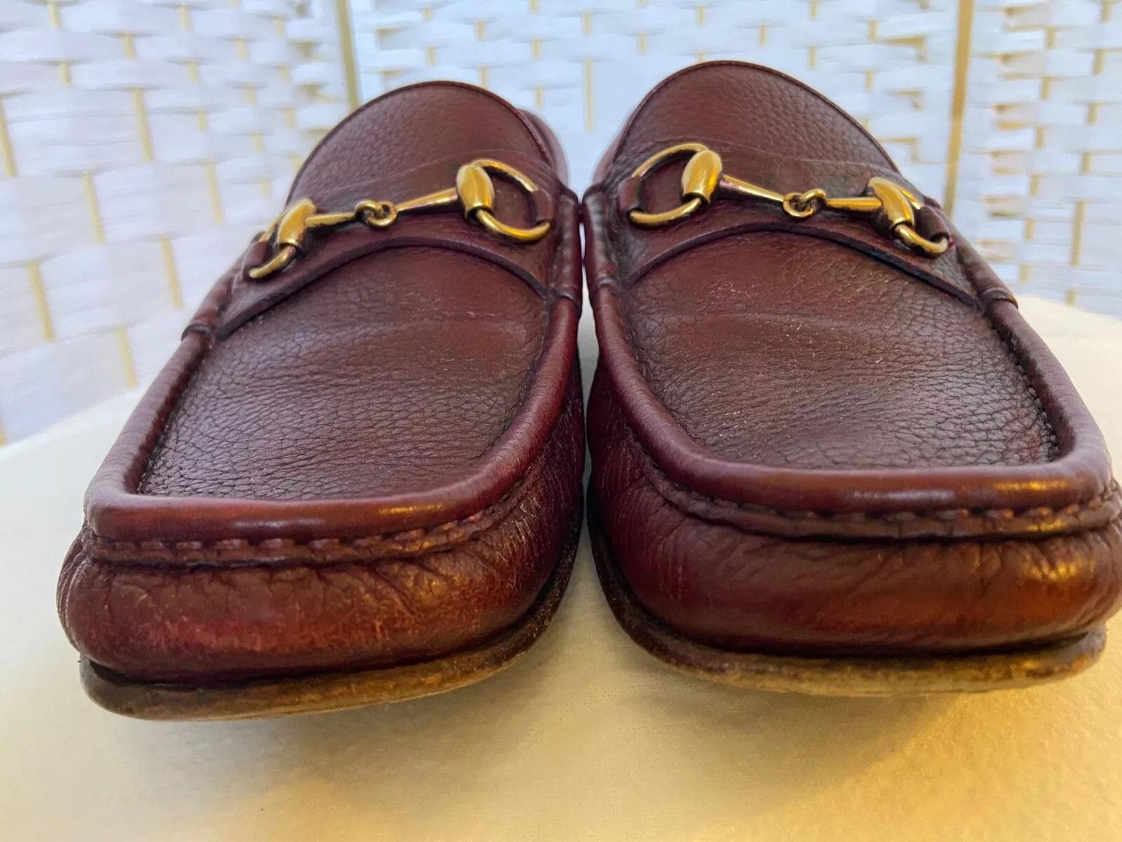Gucci Gucci Horsebit Loafers Burgundy Leather 10.5 Snaffle Gold Size US 10.5 / EU 43-44 - 5 Thumbnail