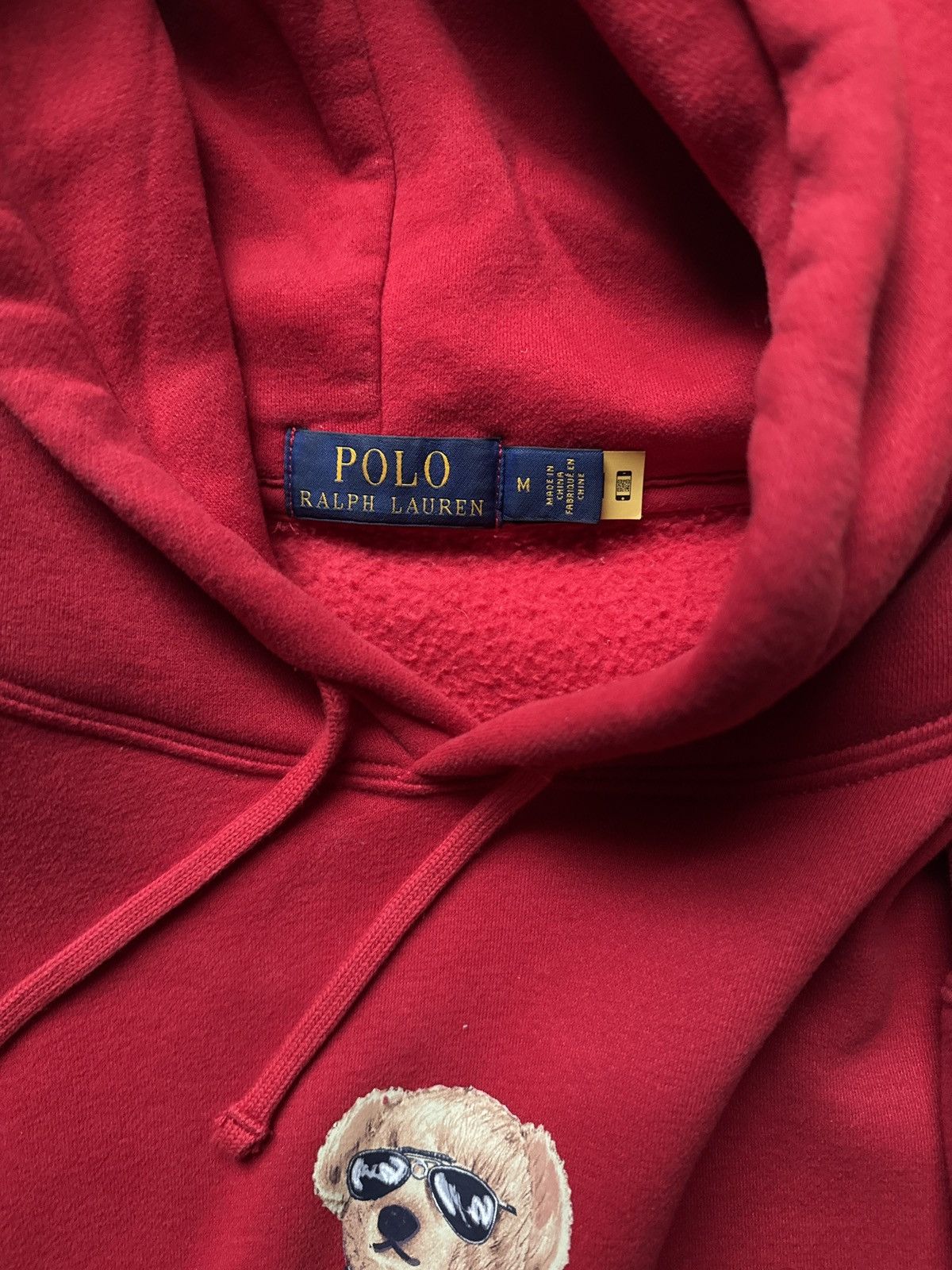 Ralph Lauren Red Polo Bear Hoodie Size US M / EU 48-50 / 2 - 2 Thumbnail
