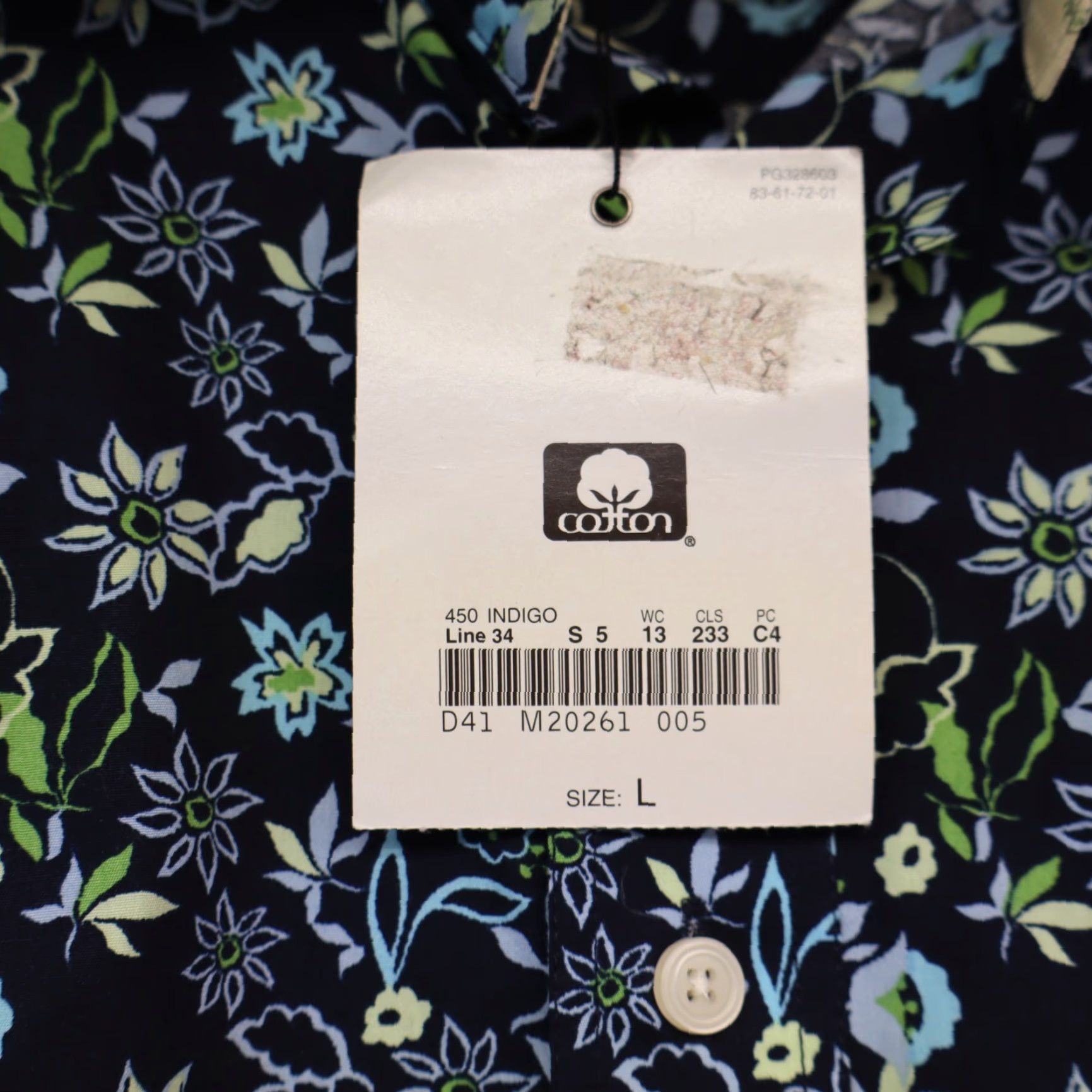 Vintage VINTAGE Structure Button-Up Shirt Men L Blue Floral Pattern Short Sleeve NWT Size US L / EU 52-54 / 3 - 4 Thumbnail