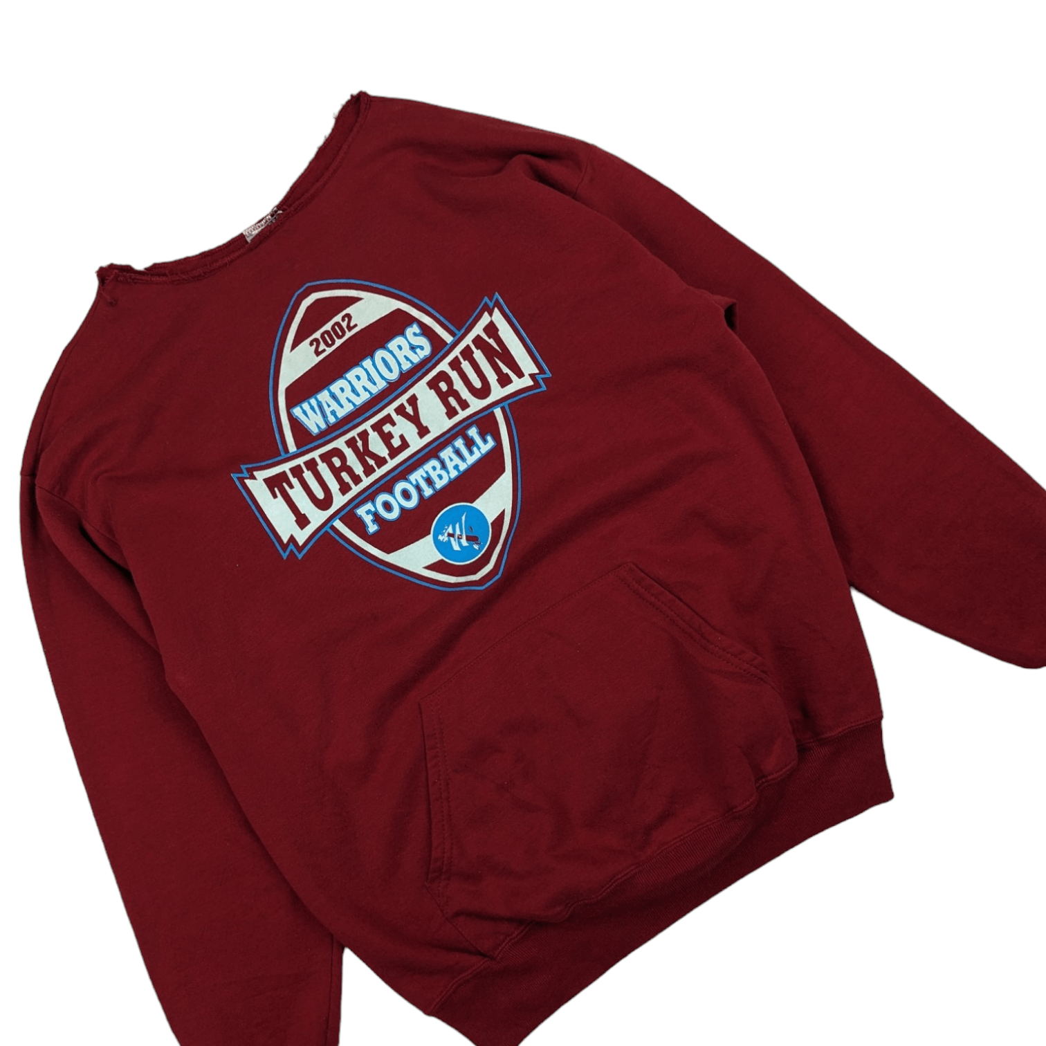 Vintage 2002 WARRIORS FOOTBALL Turkey Run High School Sweatshirt Size US L / EU 52-54 / 3 - 2 Thumbnail