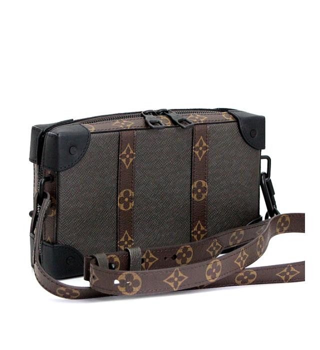 Louis Vuitton Soft Trunk Shoulder Bag Wallet Taiga Monogram