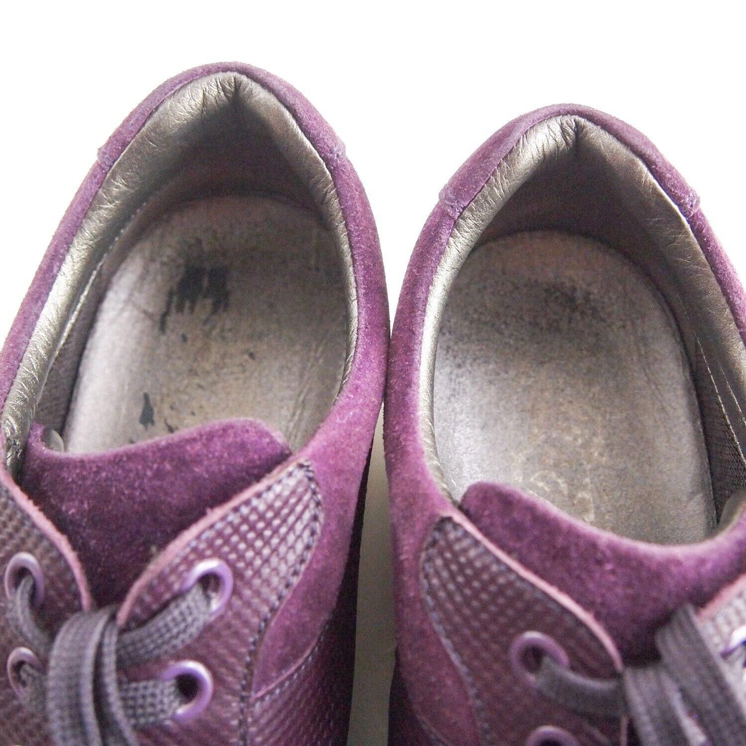 Salvatore Ferragamo Ferragamo Gancio Sneakers Purple Suede Leather EU 37 US 7 B Size US 7 / IT 37 - 8 Thumbnail
