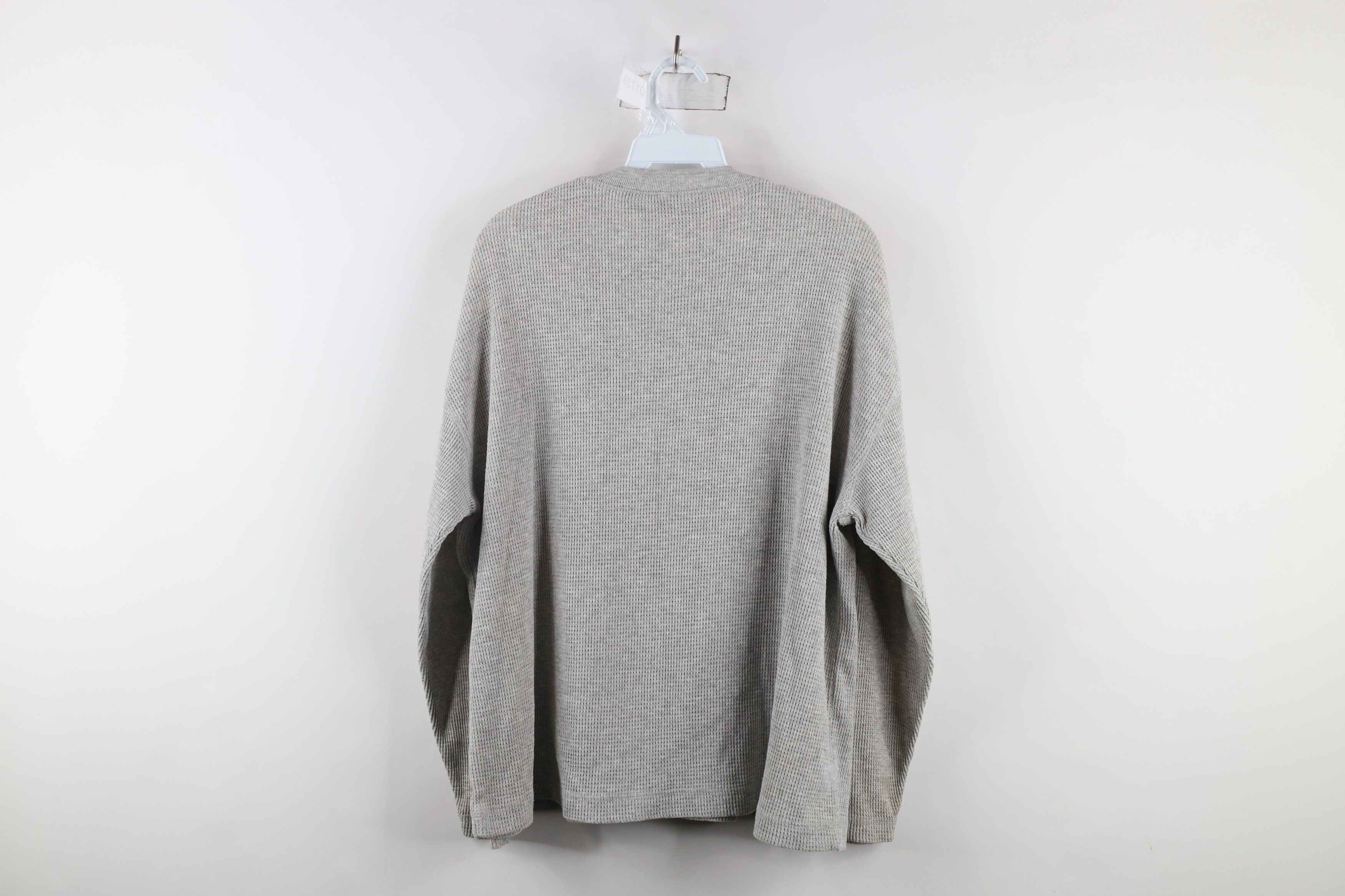 Vintage Vintage 90s Streetwear Thermal Waffle Knit Henley T-Shirt Size L / US 10 / IT 46 - 7 Thumbnail