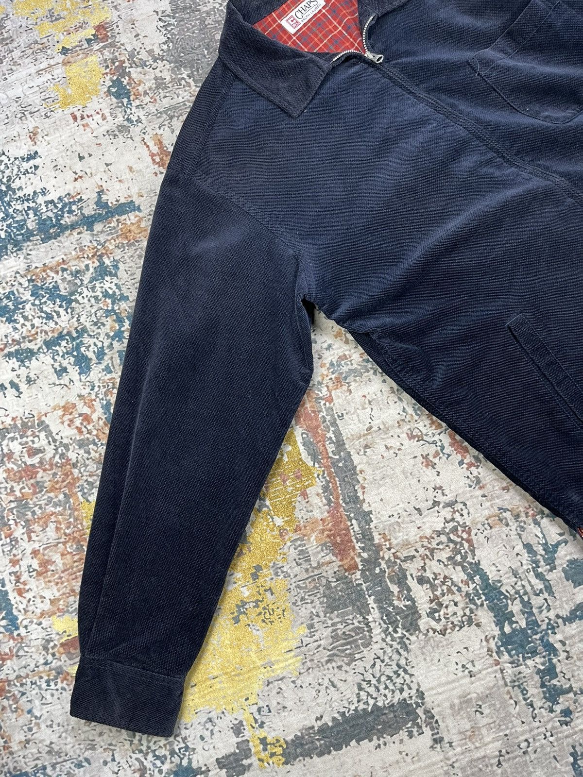 Chaps Ralph Lauren Chaps Navy Corduroy Zipper Cord Workshirt Size US L / EU 52-54 / 3 - 3 Thumbnail