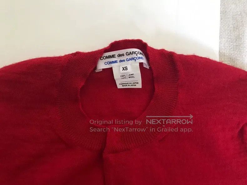 Comme des Garcons Comme Des Garcons Crewneck Cardigan, size XS, 100% Wool Size XS / US 0-2 / IT 36-38 - 4 Thumbnail