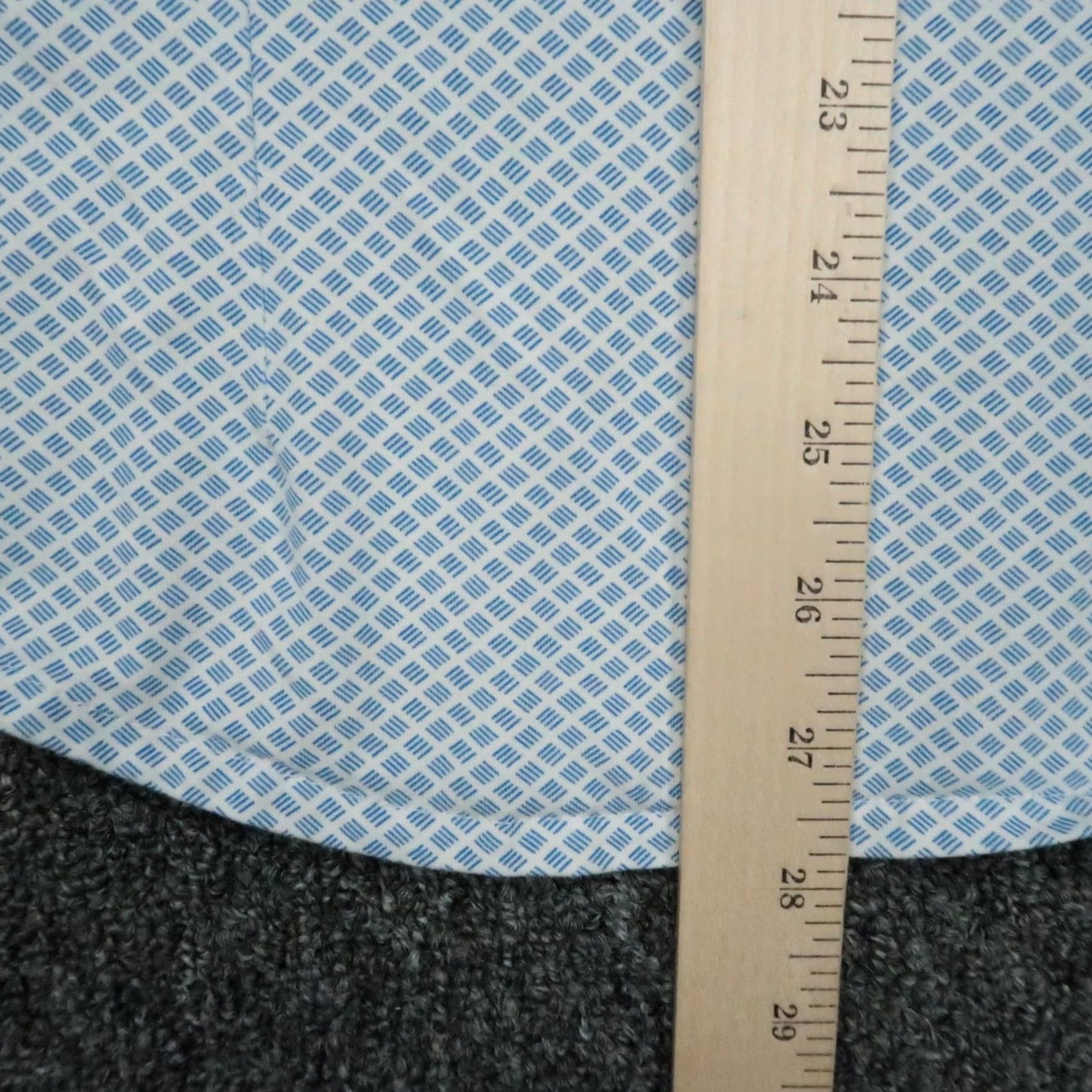 Vintage Buttercloth Shirt Mens L Blue White Geo Long Sleeve Icy Cotton Slim Fit Size US L / EU 52-54 / 3 - 7 Thumbnail