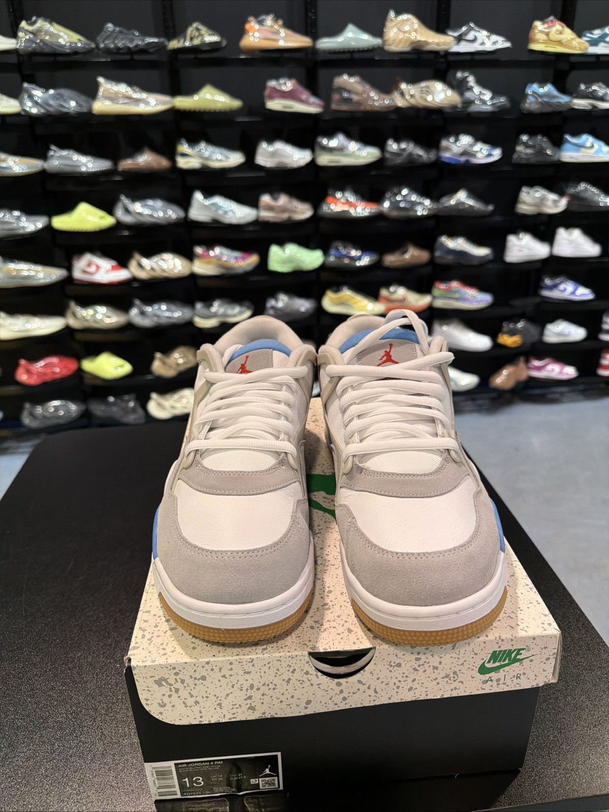 Jordan Brand Nike Air Jordan 4 RM Sneakers Shoes White/Neutral Gray Size US 13 / EU 46 - 3 Thumbnail