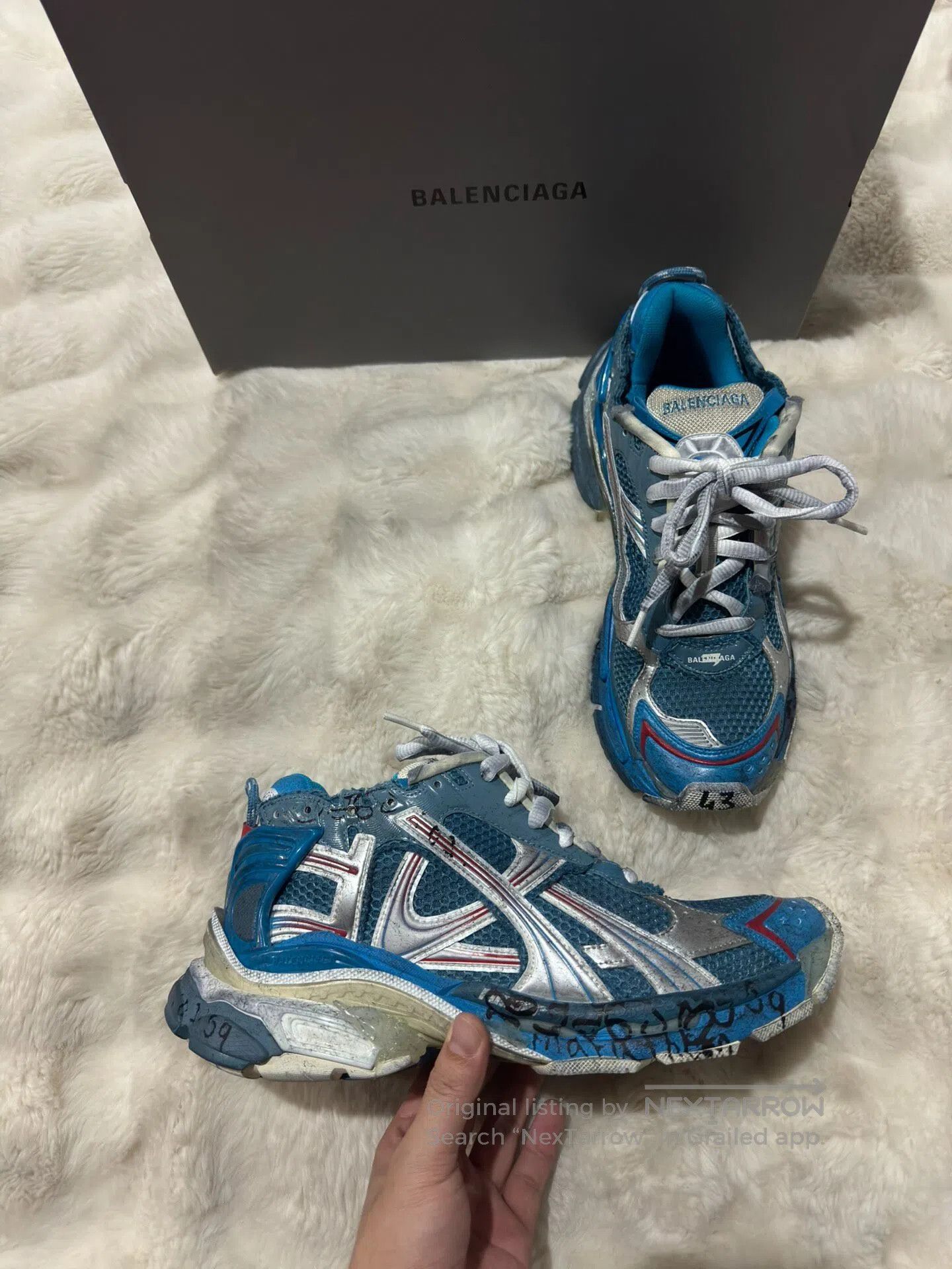 Balenciaga Balenciaga Splatter Painted Runner Dad Shoes| Size US 10 / EU 43 - 3 Thumbnail