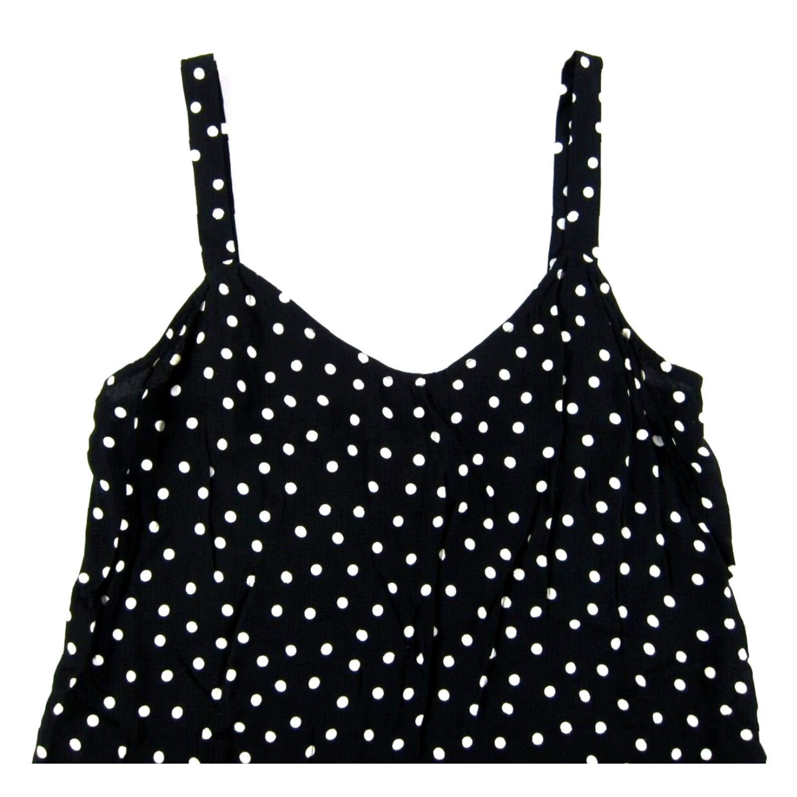 Vintage VINTAGE Zoe California Tank Dress XL Black Polka Dot 100% Rayon Women Size XL / US 12-14 / IT 48-50 - 4 Thumbnail
