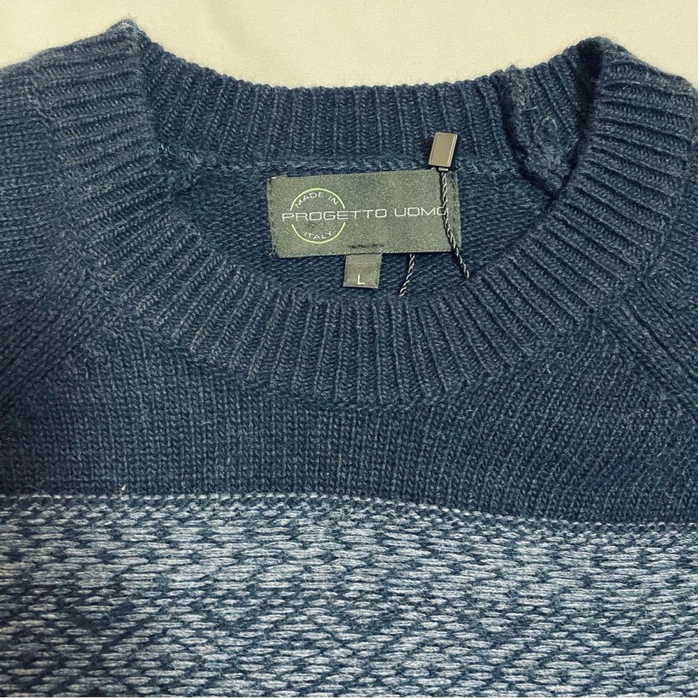 Other NWT New Progetto Uomo Navy Wool Cashmere Sweater Size L Mad Size US L / EU 52-54 / 3 - 5 Thumbnail