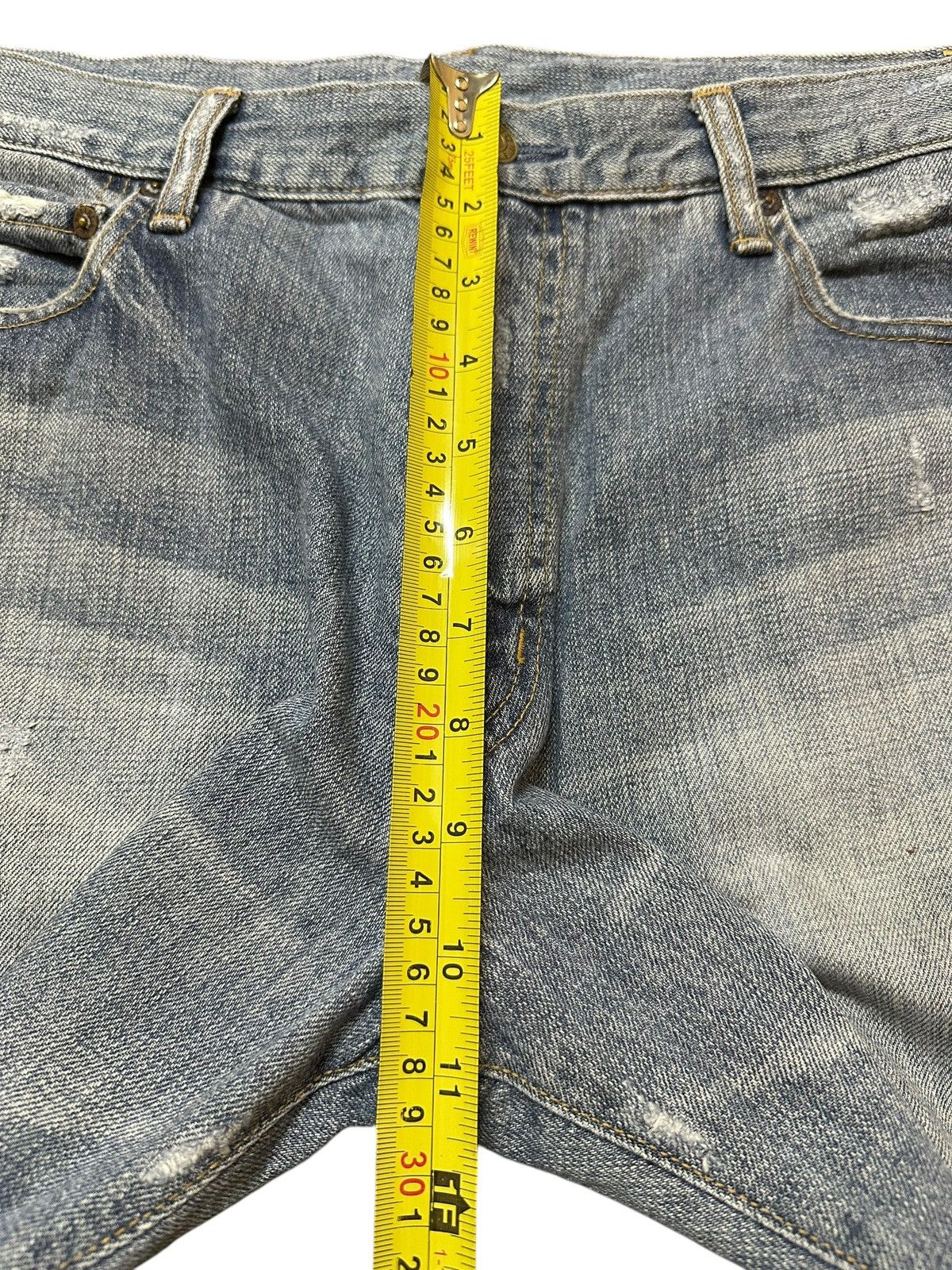 Junya Watanabe Vintage Japanese Brand Blue Faded Wash Distress Loose Jeans Size US 32 / EU 48 - 14 Thumbnail